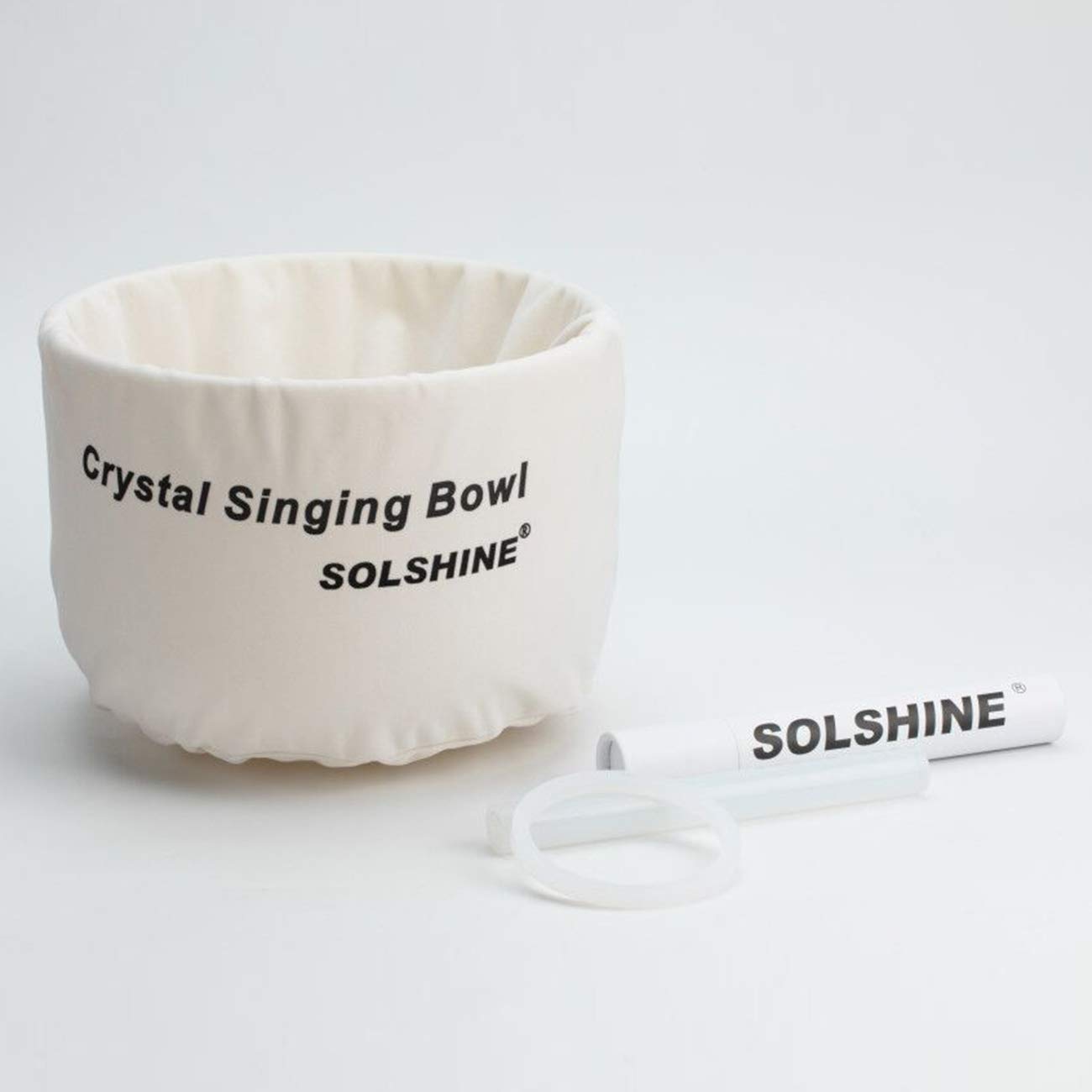 SOLSHINE 8-inch Crystal Singing Bowl - B Note 440Hz for Crown Chakra Healing, Includes Crystal Striker & O-Ring - Meditation, Sound Bath & Energy Balancing Tool for Yoga, Reiki & Spiritual Practices