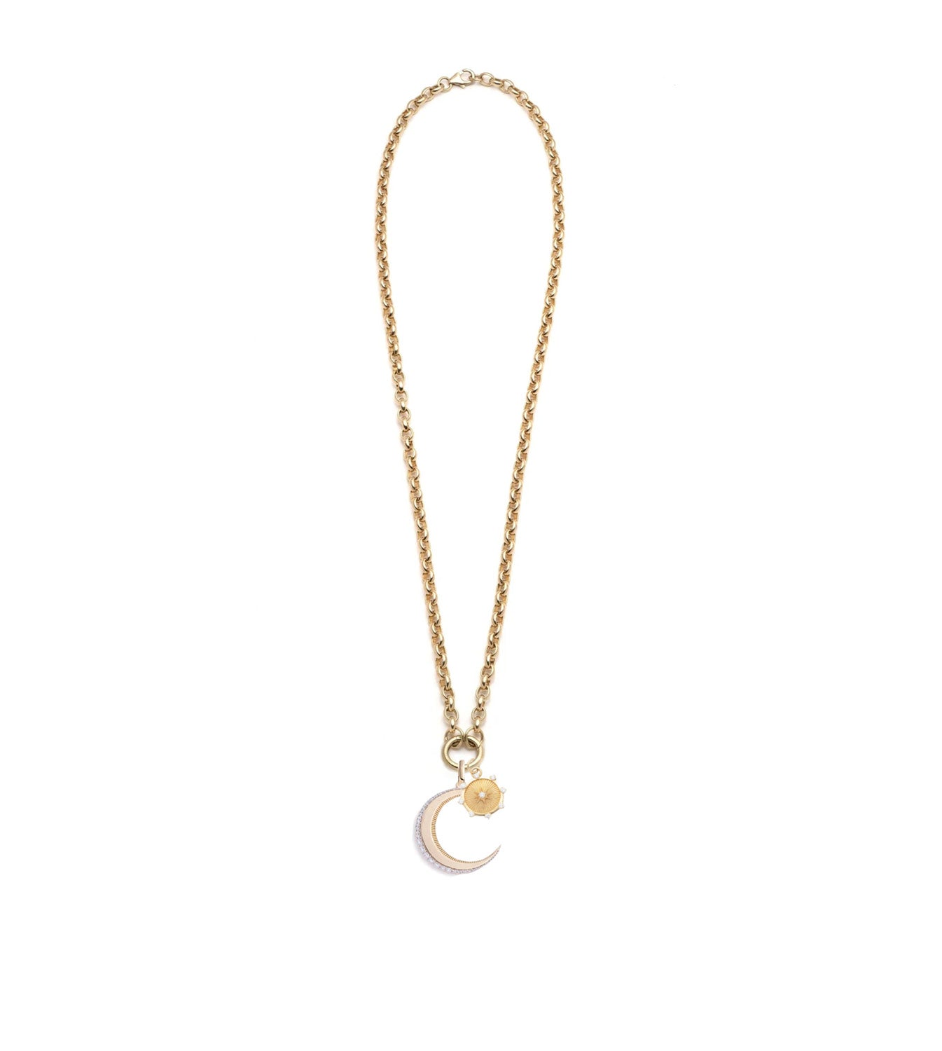 Crescent & Spark: Heavy Belcher Open Chain Necklace – Vintage Statement Jewelry for Women | Perfect for Parties, Date Nights & Special Occasions