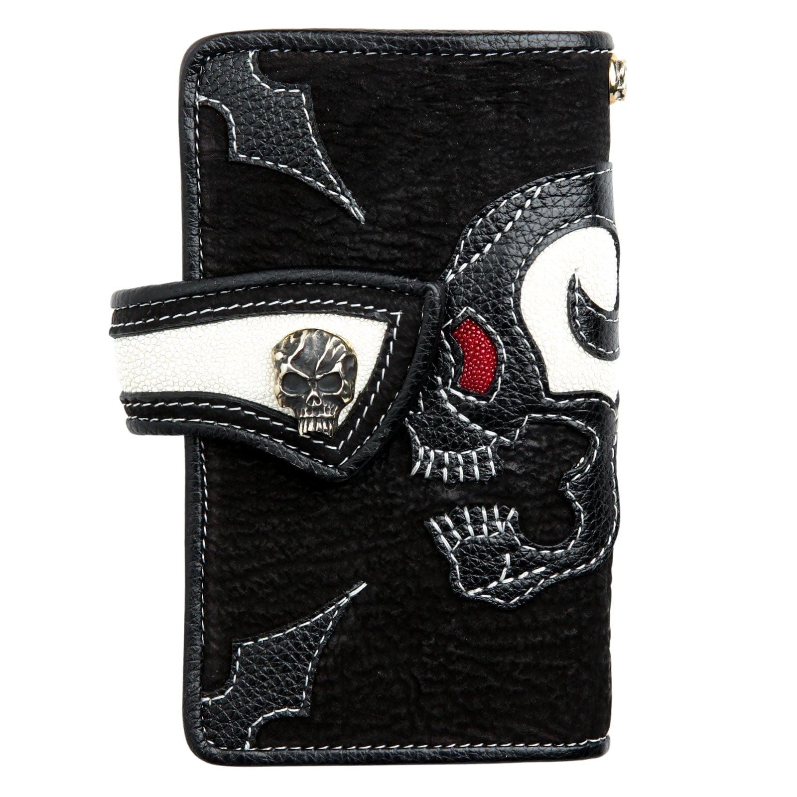 Genuine Leather Harley Davidson Motorcycle Wallet for Men - Biker Skull Design - Perfect for Riding, Travel & Everyday Use