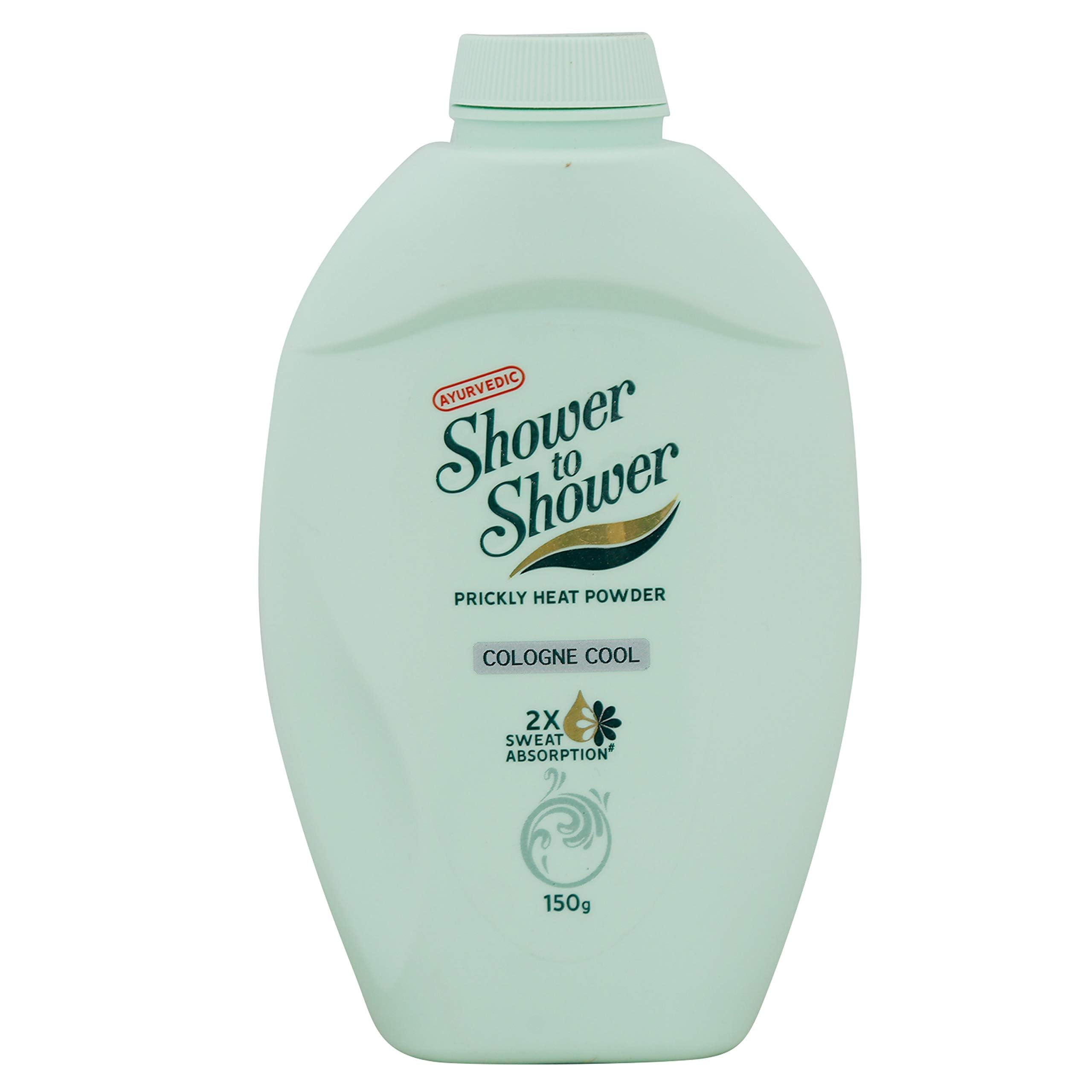 Shower To Shower Ayurvedic Prickly Heat Powder Cologne Cool - 150G Talcum Powder for Men & Women | Instant Cooling & Odor Protection | Perfect for Hot Weather, Gym & Post-Shower Use | Pack of 1