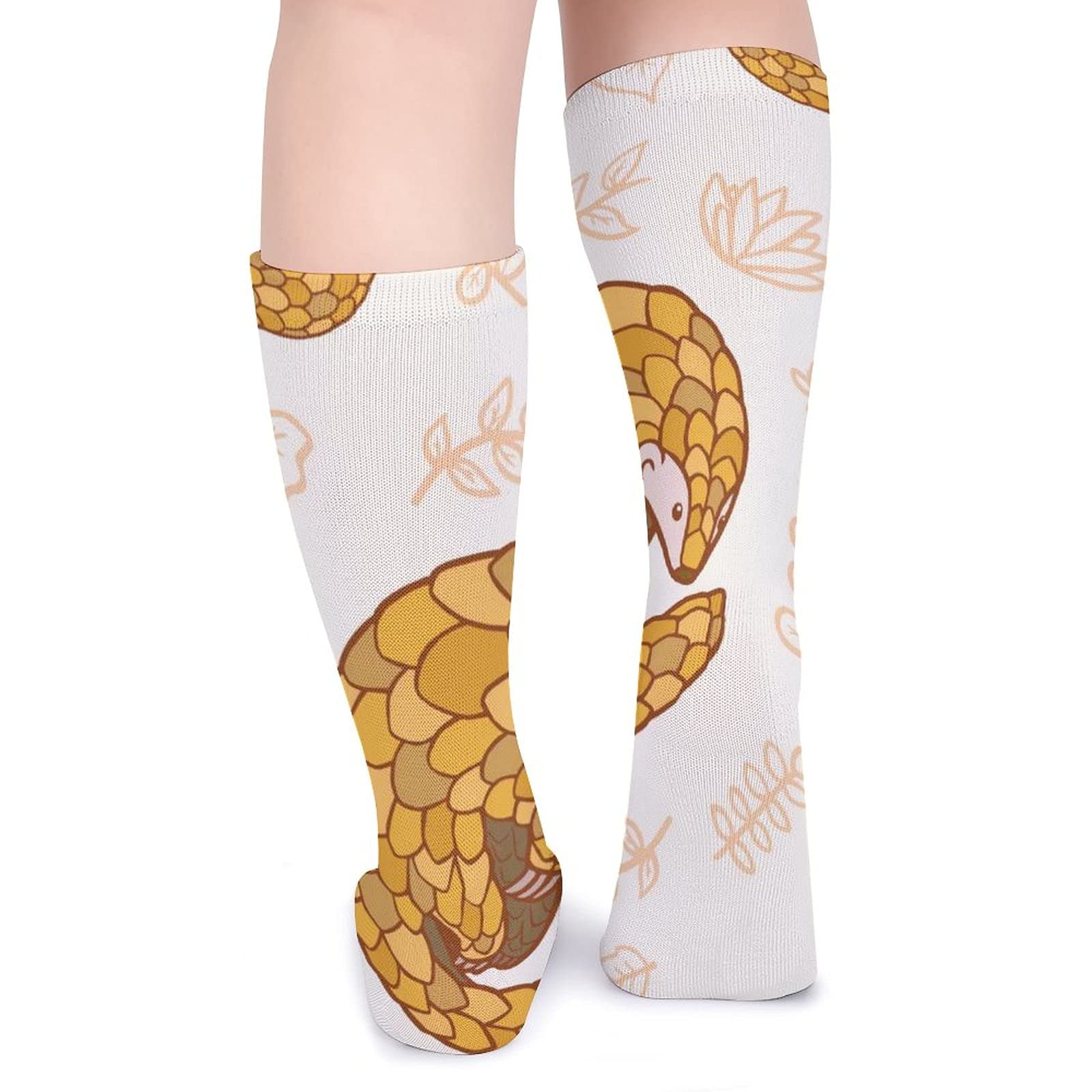 BAIKUTOUAN Hibernating Pangolins Unisex Warm Knee-High Socks - Cozy Crew Stockings for Winter, Outdoor Activities & Casual Wear