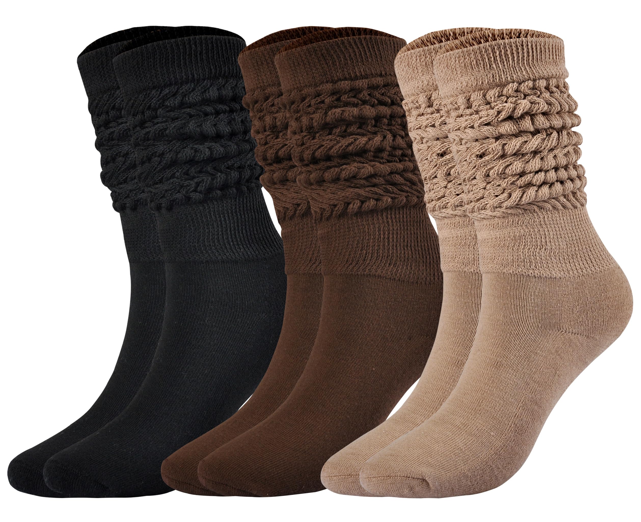 JORMATT Women's Slouch Socks - Thick Boot Socks, Soft Extra Long Knee High Scrunch Socks (Size 5-10) - Perfect for Winter Boots, Casual Outfits & Cozy Home Wear