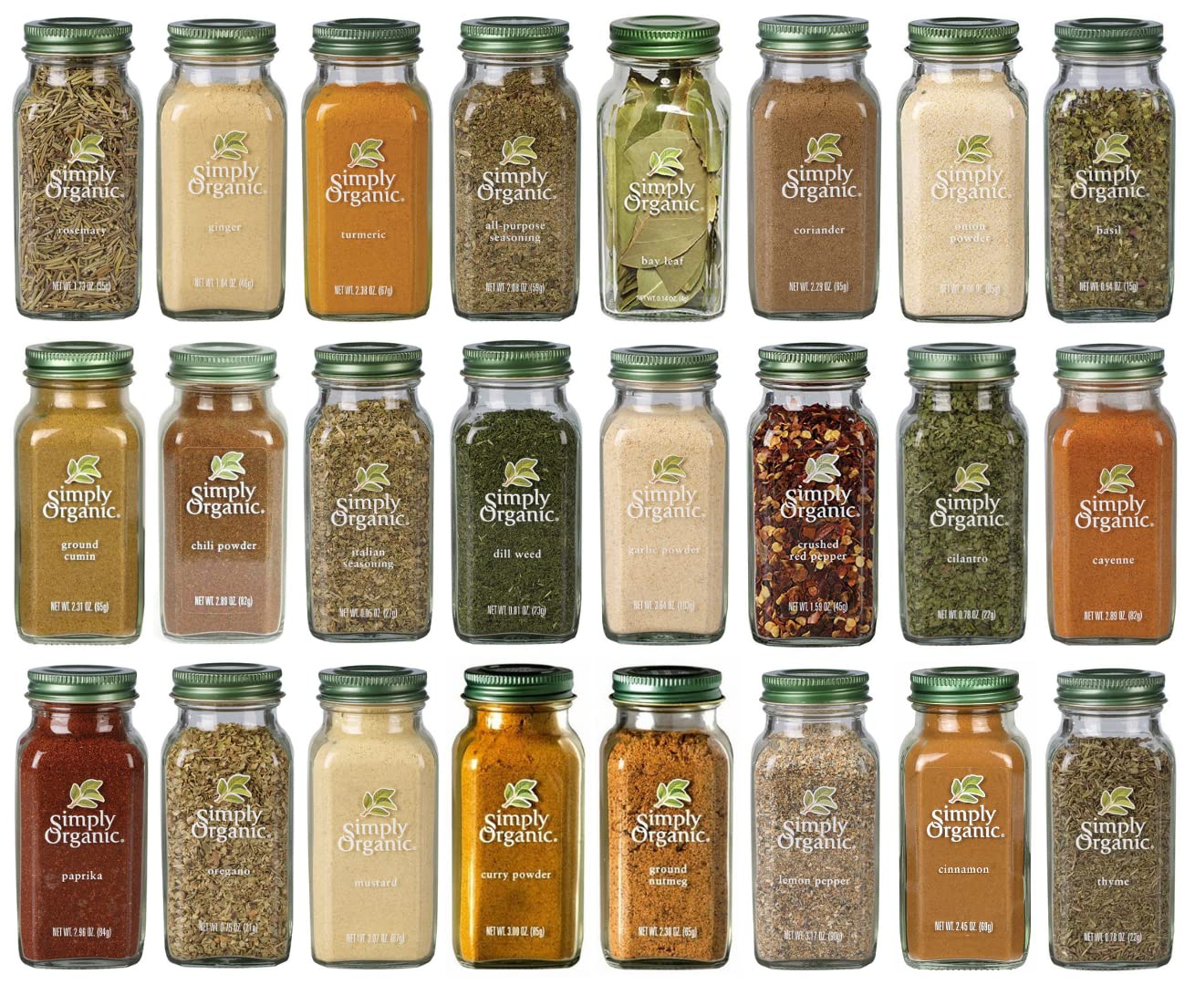 Simply Organic Herbs & Spices Variety Pack - 24-Piece Premium Seasoning Gift Set by Veher | Perfect for Cooking, Baking & Gourmet Gifts | All-Natural Culinary Essentials for Home Chefs