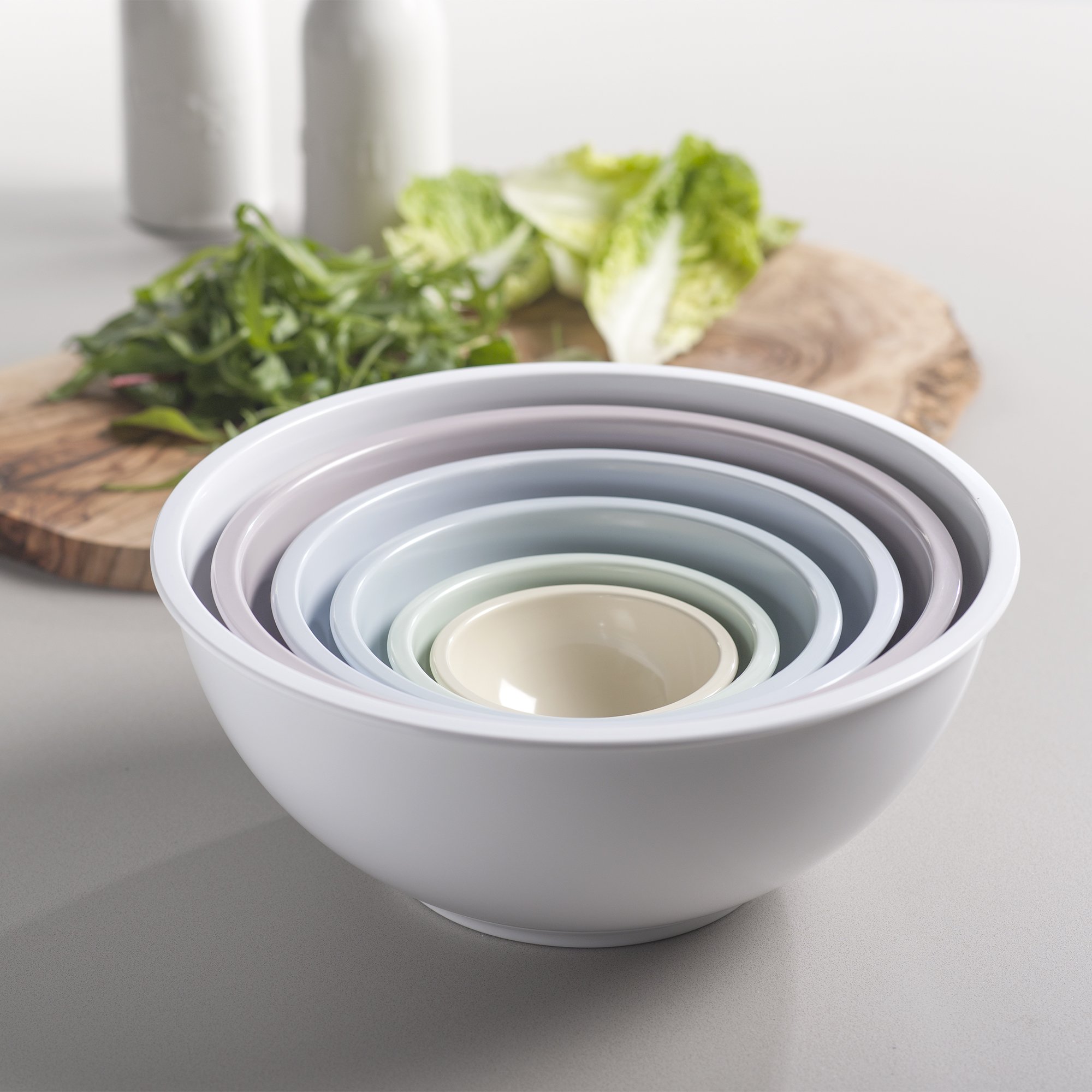 Premium 4-Piece Nesting Bowls Set - Eco-Friendly Bamboo Mixing Bowls for Baking, Cooking & Food Prep - Perfect for Kitchen, Pantry & Small Space Storage
