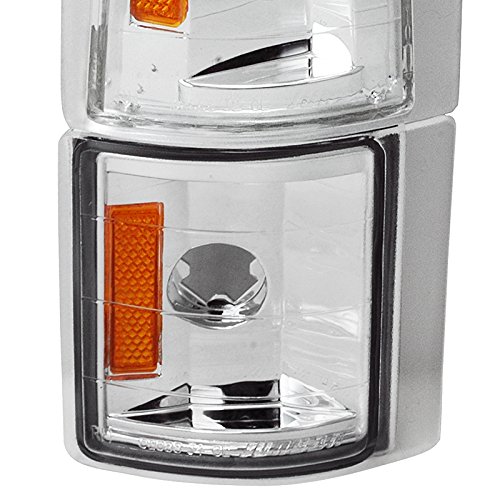 Spec-D Tuning LED Halo Projector Headlights with Bumper & Corner Lights - Compatible with 1994-1998 GMC C/K C10, Sierra, Yukon, Suburban - Left & Right Pair Headlamp Assembly - Upgrade for Night Driving & Off-Road Adventures