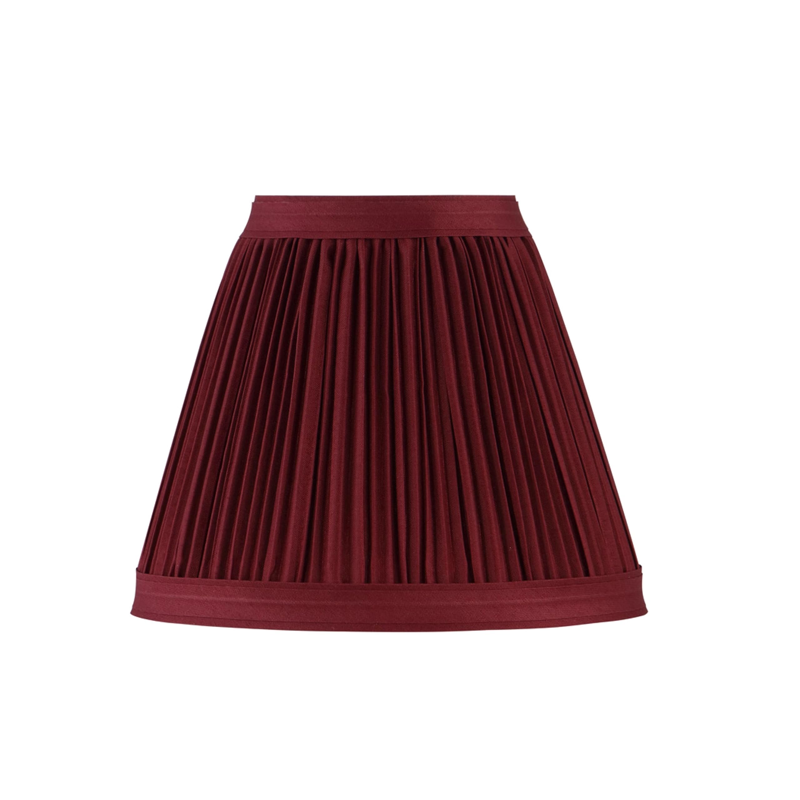 Aspen Creative 33124-9 Small Pleated Empire Shape Chandelier Clip-On Lamp Shade, Burgundy - 3