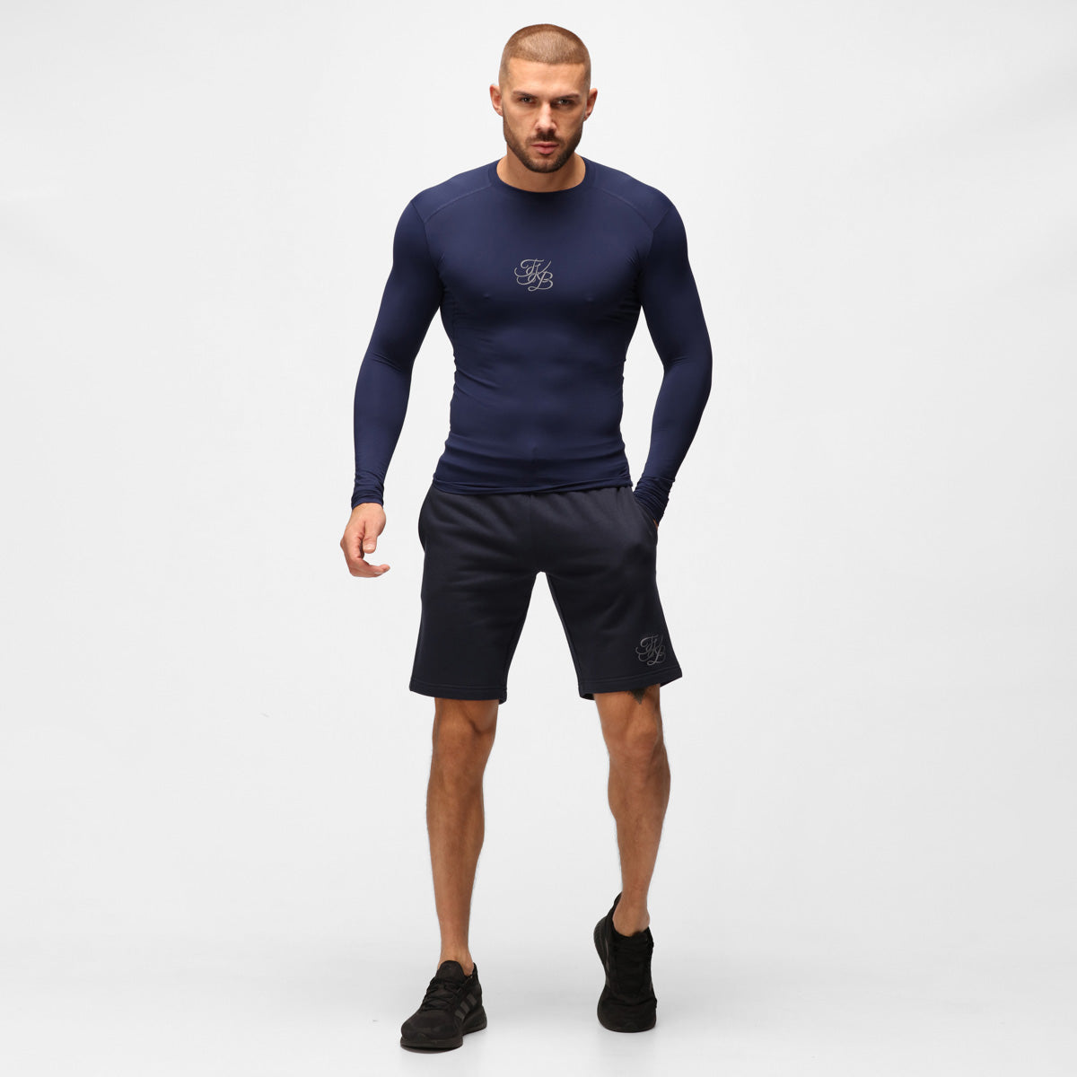 TKB Men's Navy Blue Thermal Base Layer Shirt - Warm & Comfortable for Winter, Outdoor Activities & Sports
