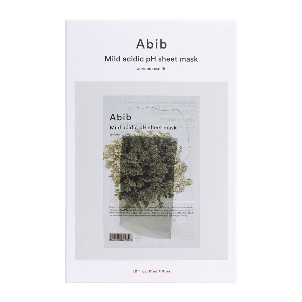 Abib Mild Acidic pH Sheet Mask - Jericho Rose Fit (10 Sheet/Box) | Hydrating & Soothing Facial Mask for Dry & Sensitive Skin | Perfect for Daily Skincare Routine & Spa Night