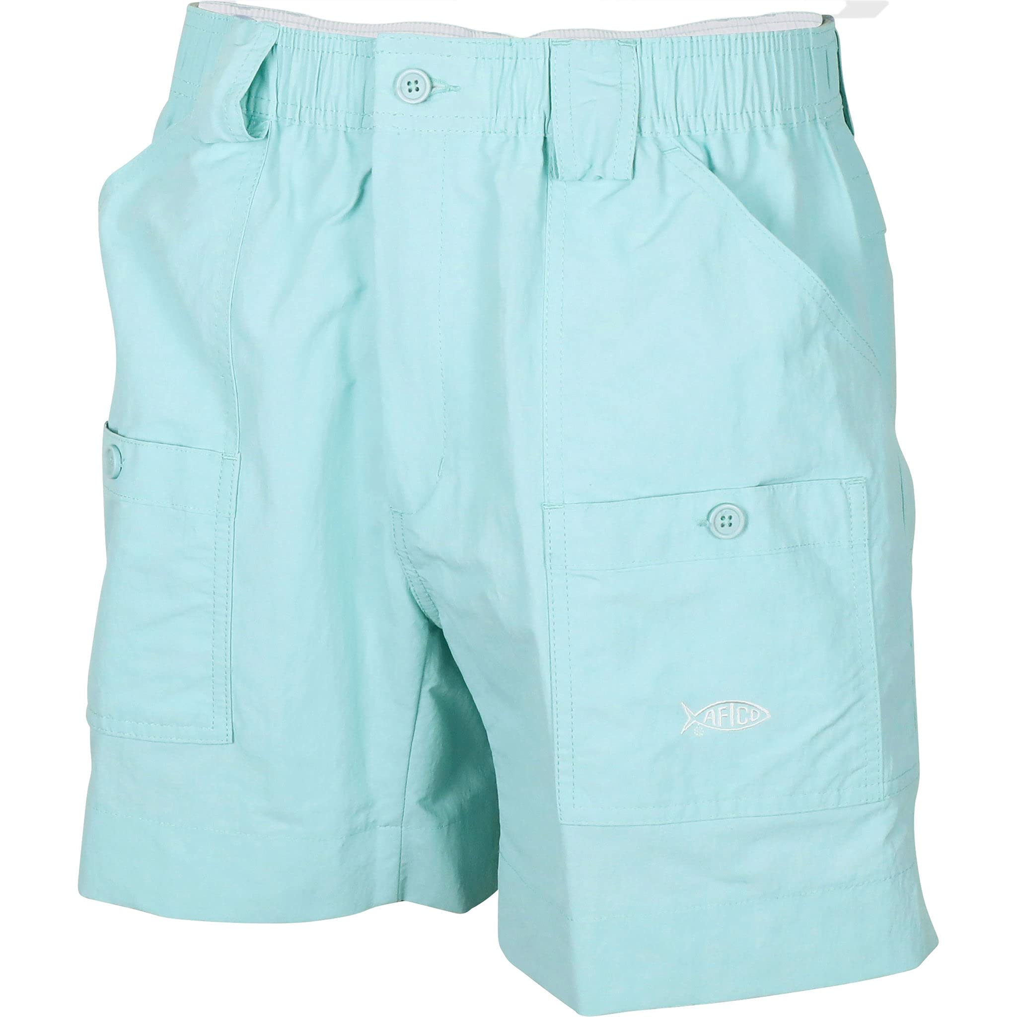 AFTCO Original Fishing Shorts - Quick-Dry, UPF 50+ Sun Protection - Bahama Blue - Size 40 - Perfect for Saltwater Fishing & Beach Activities
