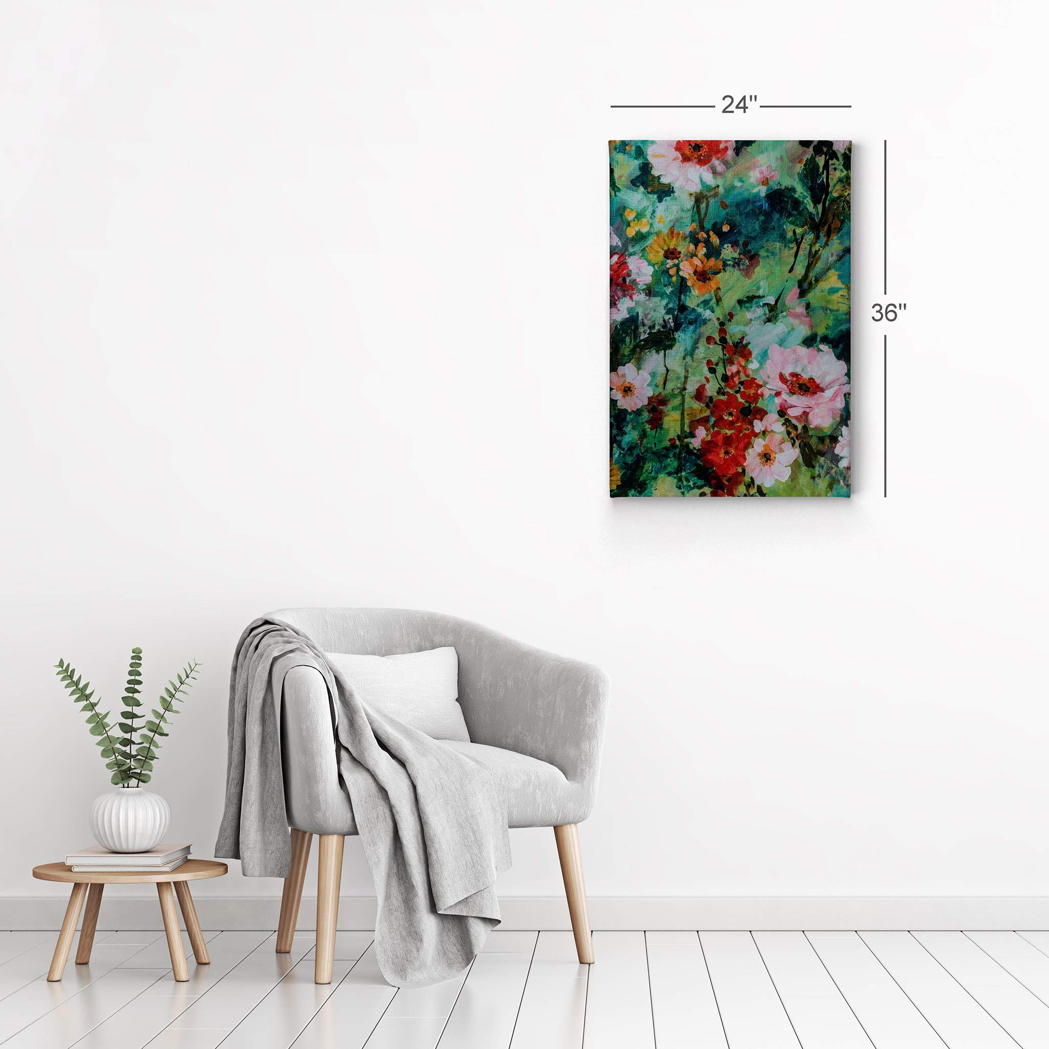 Claude Monet Flowers Canvas Wall Art Print - Famous Oil Painting Reproduction, Modern Home Decor, Ready to Hang (36x24) - Perfect for Living Room, Bedroom & Office Decor | Made in USA