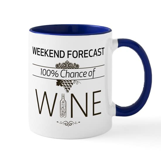 11 oz Ceramic Coffee Mug & Tea Cup - Weekend Forecast Design - Perfect for Home, Office & Gifts