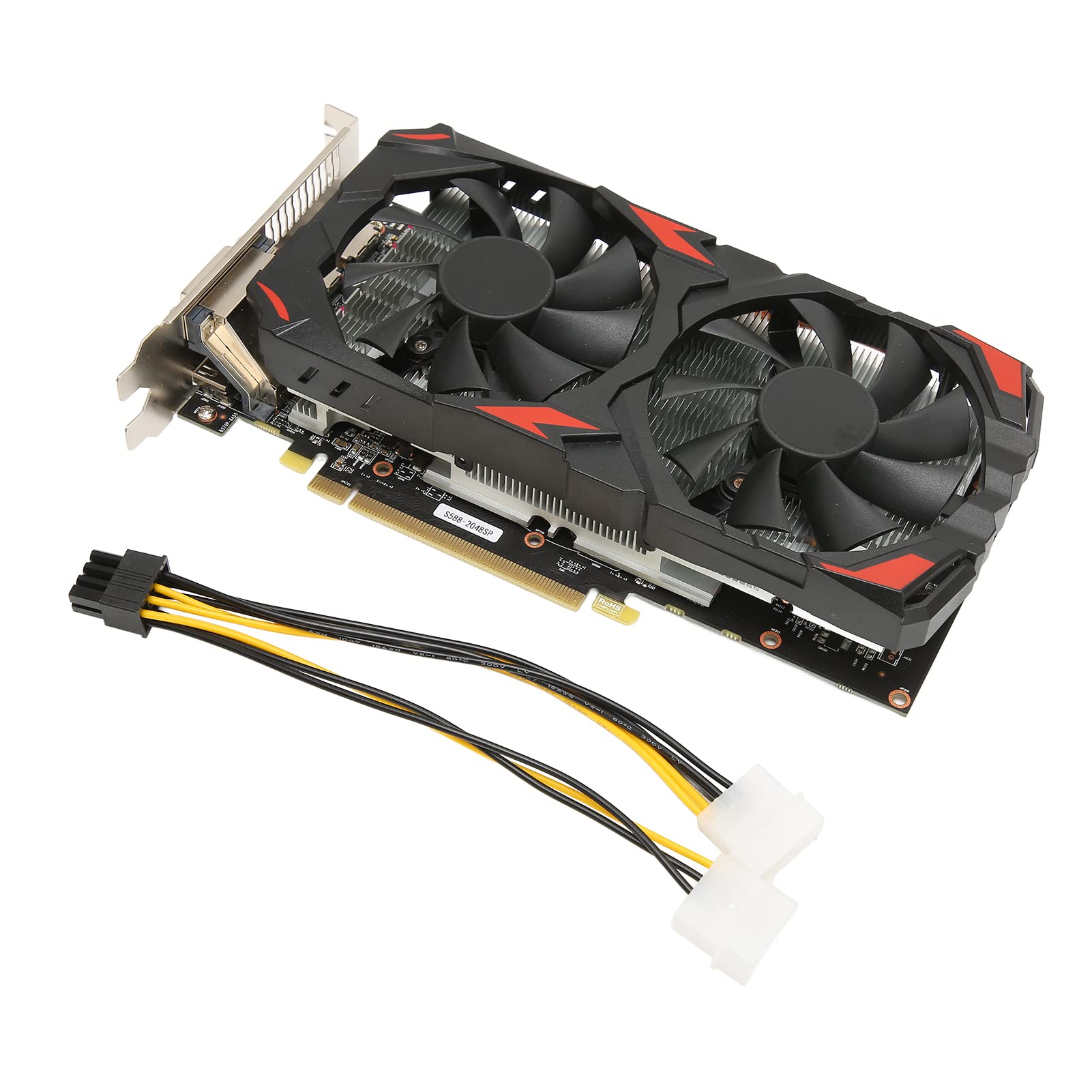 AMD Radeon RX 580 8GB GDDR5 256-Bit Gaming Graphics Card with Dual Cooling Fans | PCIe 3.0 | Active Fan Control & Freeze Fan Stop Technology | Perfect for PC Gaming, Video Editing & Home Office Workstations