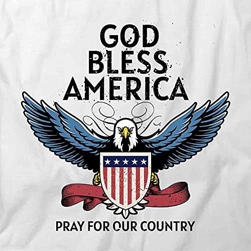 God Bless America Eagle Prayer T-Shirt | Patriotic Graphic Tee for Men & Women | Printed Cotton Shirt | Perfect for July 4th, Memorial Day & Veterans Day Celebrations