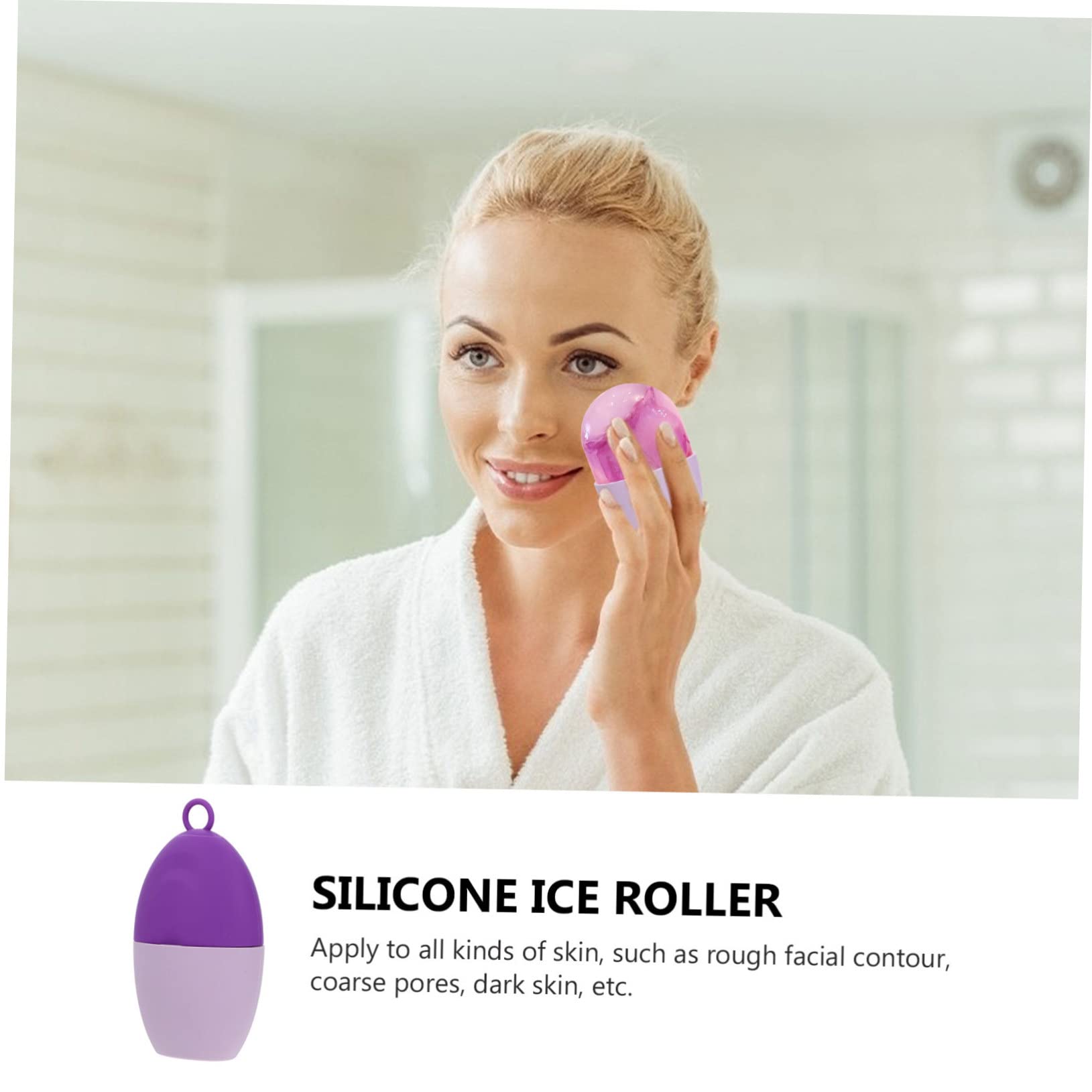 Best Facial Ice Roller for Skin Care - Hemoton Multi-Function Silicone Cold Globes & Beauty Roller Massager | Reduce Puffiness, Soothe Skin, Anti-Aging | Perfect for Morning Routine, Post-Workout, Spa Day & Travel