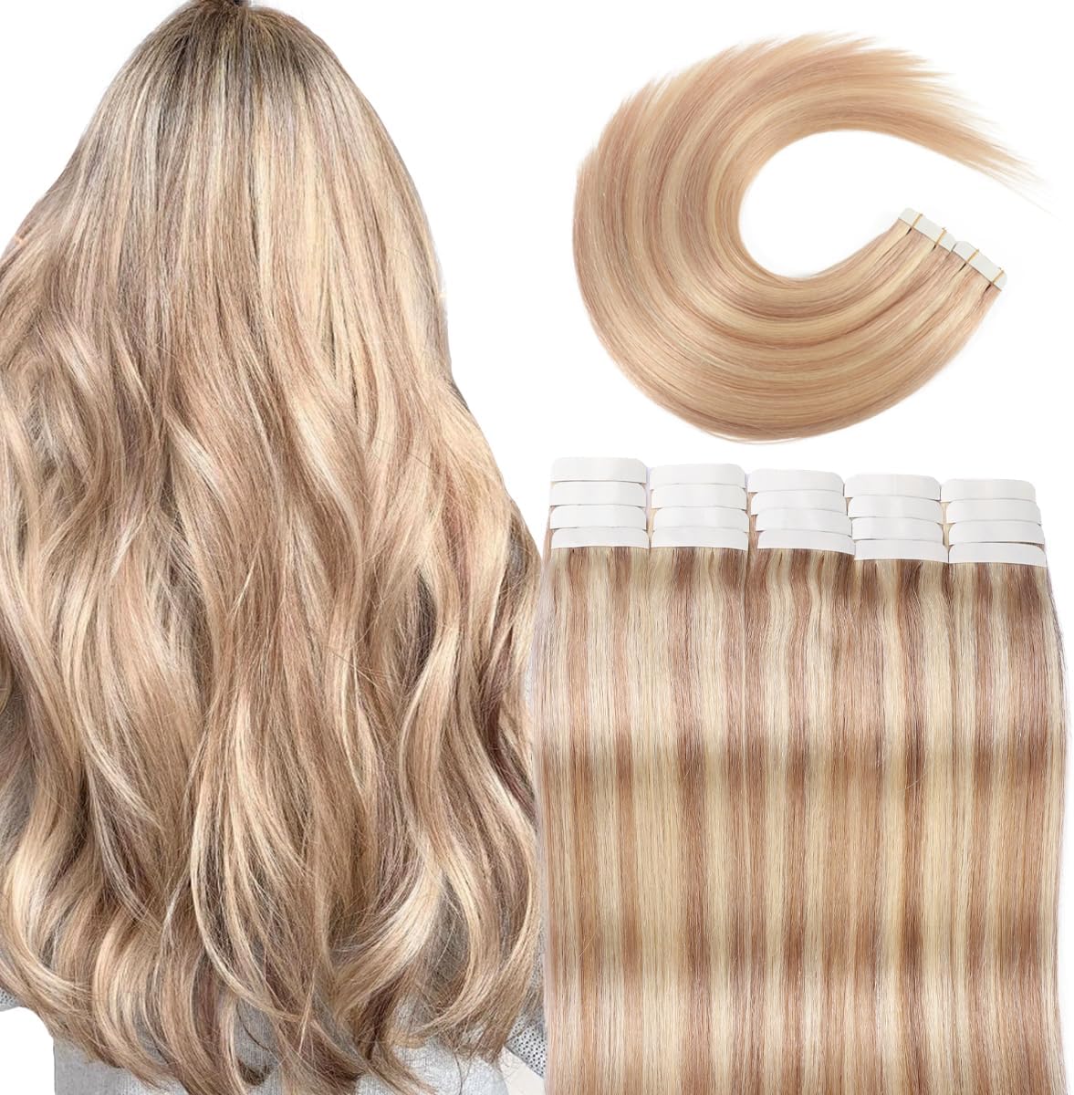 Seamless Skin Weft Tape for Human Hair Extensions - Invisible Hair Integration for Natural Look | Perfect for Daily Wear, Special Occasions & Styling