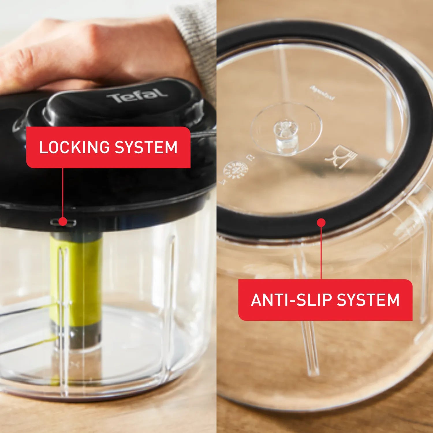 Tefal 5 Second Chopper 900ml Maxi Food Processor - Quick & Easy Vegetable Cutter, Onion Dicer, Herb Chopper - Perfect for Meal Prep, Salads, Soups & Cooking - K1321044