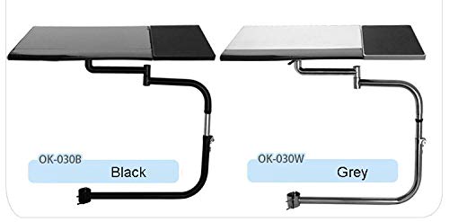 OK030 Full Motion Chair Mount Keyboard Tray with Mouse Pad - Adjustable Laptop Desk Holder for Ergonomic Office & Gaming Setup (Silver) - Perfect for Home Office, PC Gaming, and Workspace Comfort