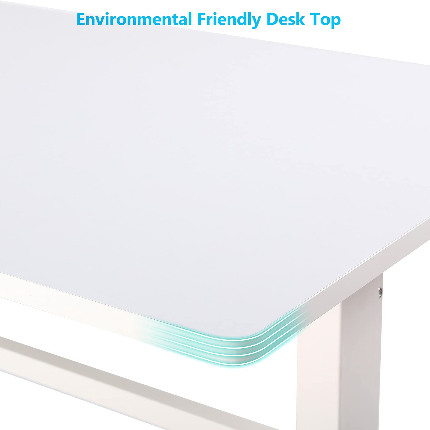 UNICOO 48 x 24 Inches Manual Standing Desk - Heavy Duty Adjustable Height Computer Workstation with Crank Mechanism & Headphone Hook (White, SYK01) | Perfect for Home Office, Gaming Setup & Ergonomic Workspace