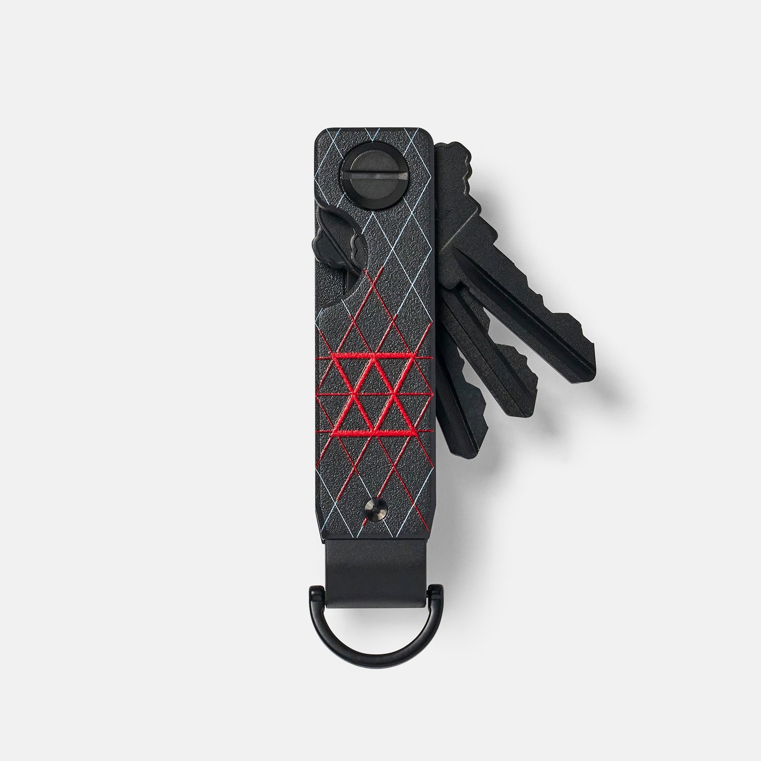 The Ridge KeyCase - Minimalist RFID Blocking Aluminum Key Holder (Dark Mode) - Secure & Compact Key Organizer for Home, Office & Travel