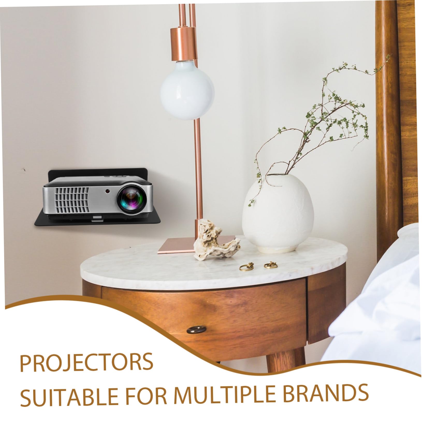 STOBOK 3pcs Wall Mount Router Rack - Projector & Camera Holder for Home Storage