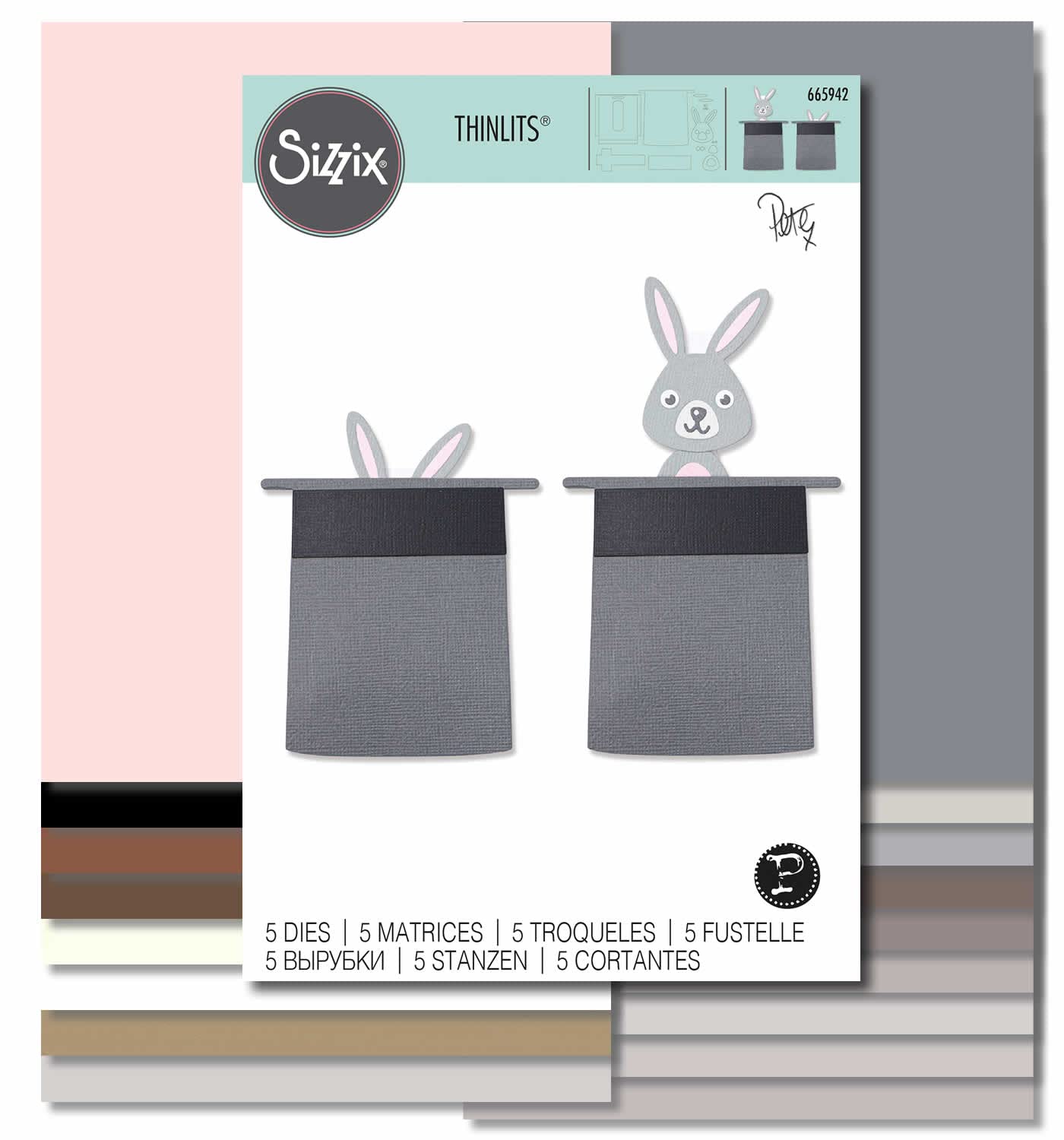 My Craft Bench Paper Pack Bundle with Sizzix Thinlits As If by Magic 665942 - 2-Piece Scrapbooking Set for Card Making & DIY Projects | Perfect for Crafters & Paper Artists