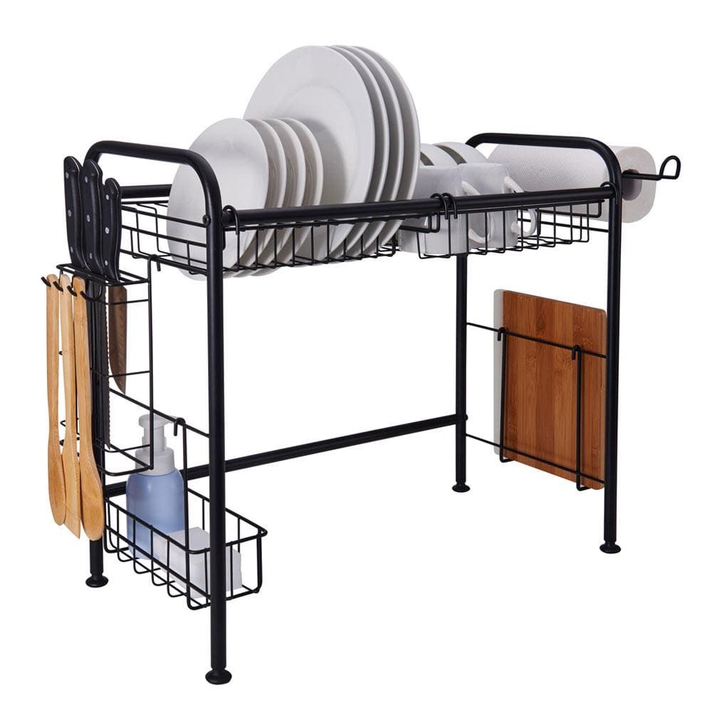 2-Tier Over the Sink Dish Drying Rack - 31 Inch Stainless Steel Kitchen Organizer for Plates, Bowls & Utensils | Space-Saving Drying Solution for Small Kitchens & Apartments