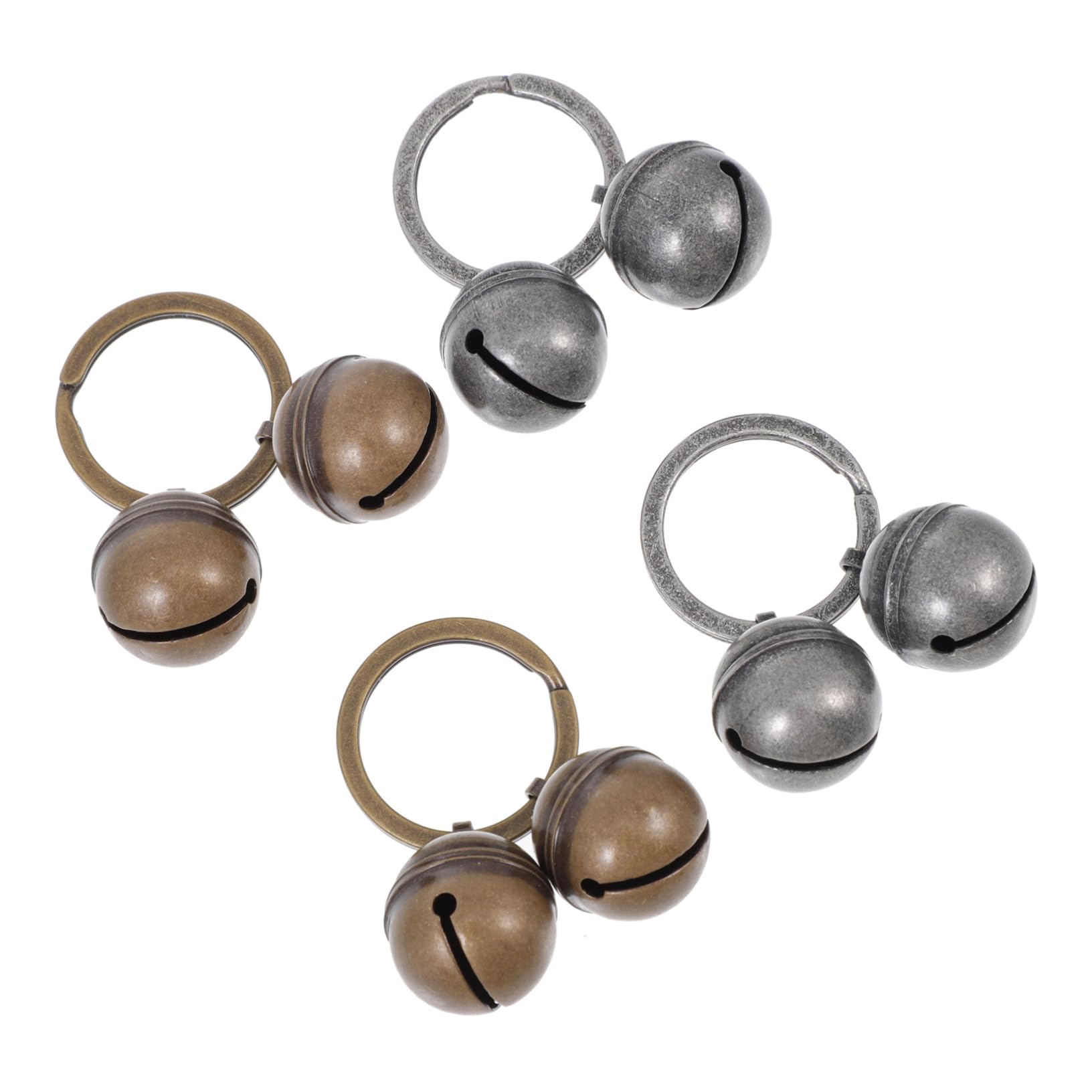 Balacoo 4-Pack Pet Bells for Collars - Dog & Cat Training, Loud Copper Hanging Bells for Puppies - Christmas Decor & Keychain Accessories