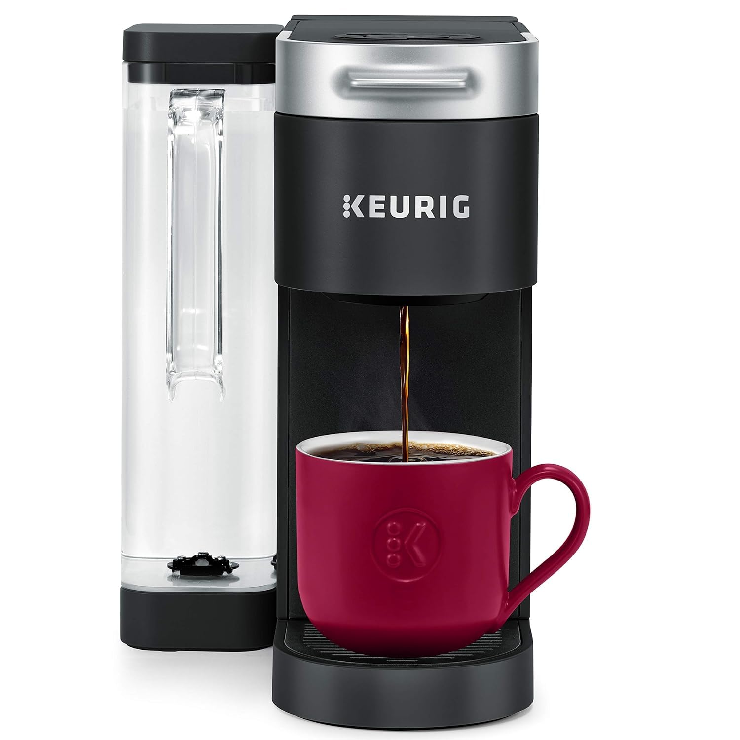 Keurig K-Supreme Single Serve K-Cup Pod Coffee Maker with MultiStream Technology - Black - Includes Stainless Steel Travel Mug (1 Count) - Perfect for Home, Office, or On-the-Go Coffee Lovers