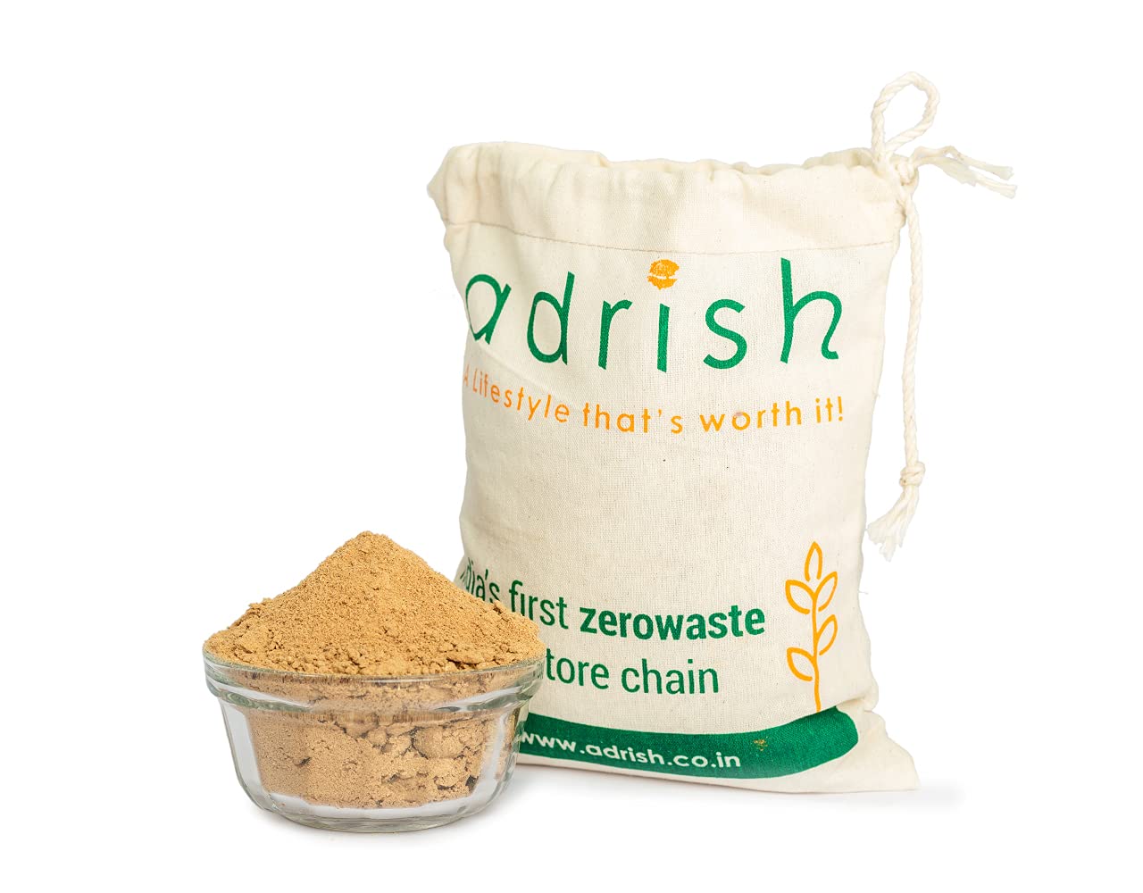 Adrish ZeroWaste Organic Shikakai Powder 100g - Natural Hair Care for Shine & Growth | Perfect for DIY Hair Masks & Ayurvedic Treatments