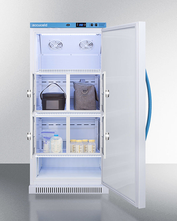 Accucold 8 Cu.Ft. MOMCUBE™ Breast Milk Refrigerator with Interior Lockers - Compact Medical Grade Freezer for Nursing Mothers, Hospitals & Daycares - Perfect for Storing Breast Milk Safely at Home or Work