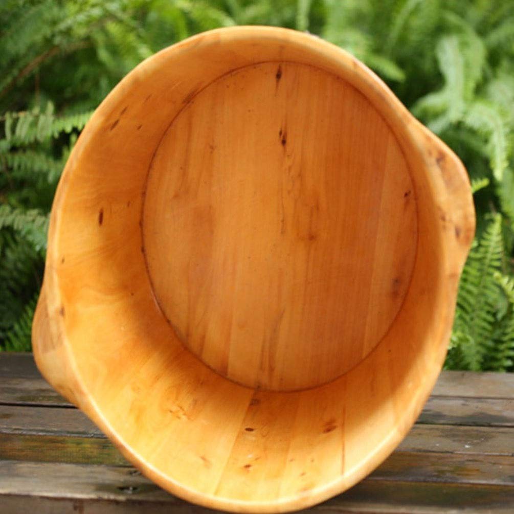 JHDDP3 Wooden Foot Spa Bucket with Massage & Sauna Function - Portable Foot Soaking Tub for Relaxation, Detox, and Pain Relief - Perfect for Home Spa, Yoga Recovery, and Post-Workout Relaxation