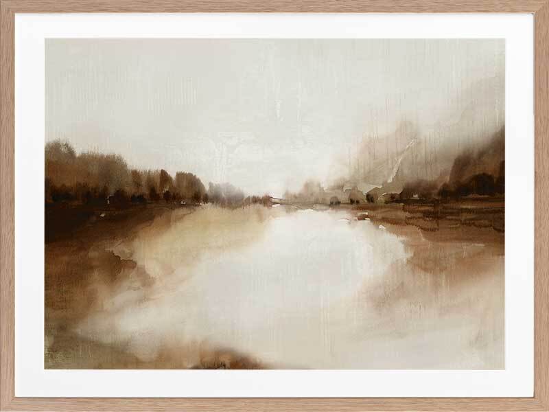 Down by the Creek Framed Art Print - Nature Landscape Wall Decor for Living Room, Bedroom & Office - Perfect Gift for Home Decor