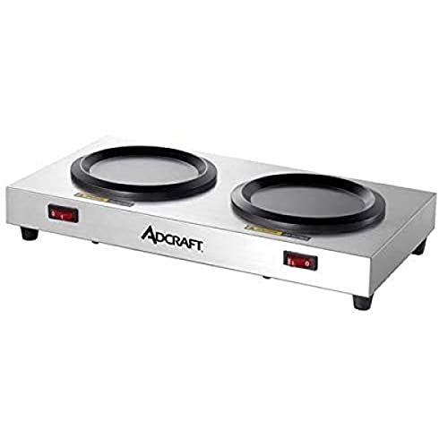 Adcraft WP-2 Stainless Steel Dual Warmer Plates - 500W 120V Electric Food Warmer for Restaurants, Catering & Buffets - Perfect for Keeping Meals Hot at Events & Commercial Kitchens