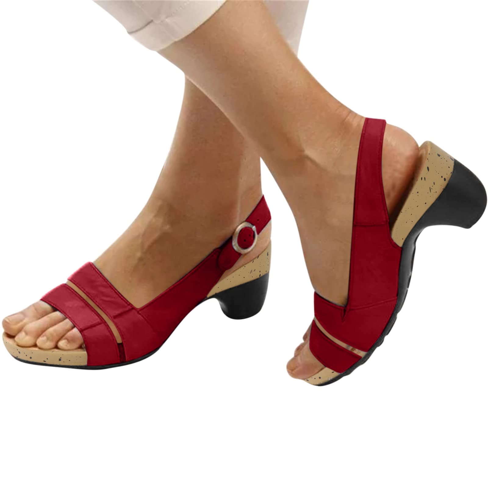 **Eduavar Women's Comfortable Wedge Sandals – Breathable Orthotic Support for Walking, Travel & Summer Outfits**