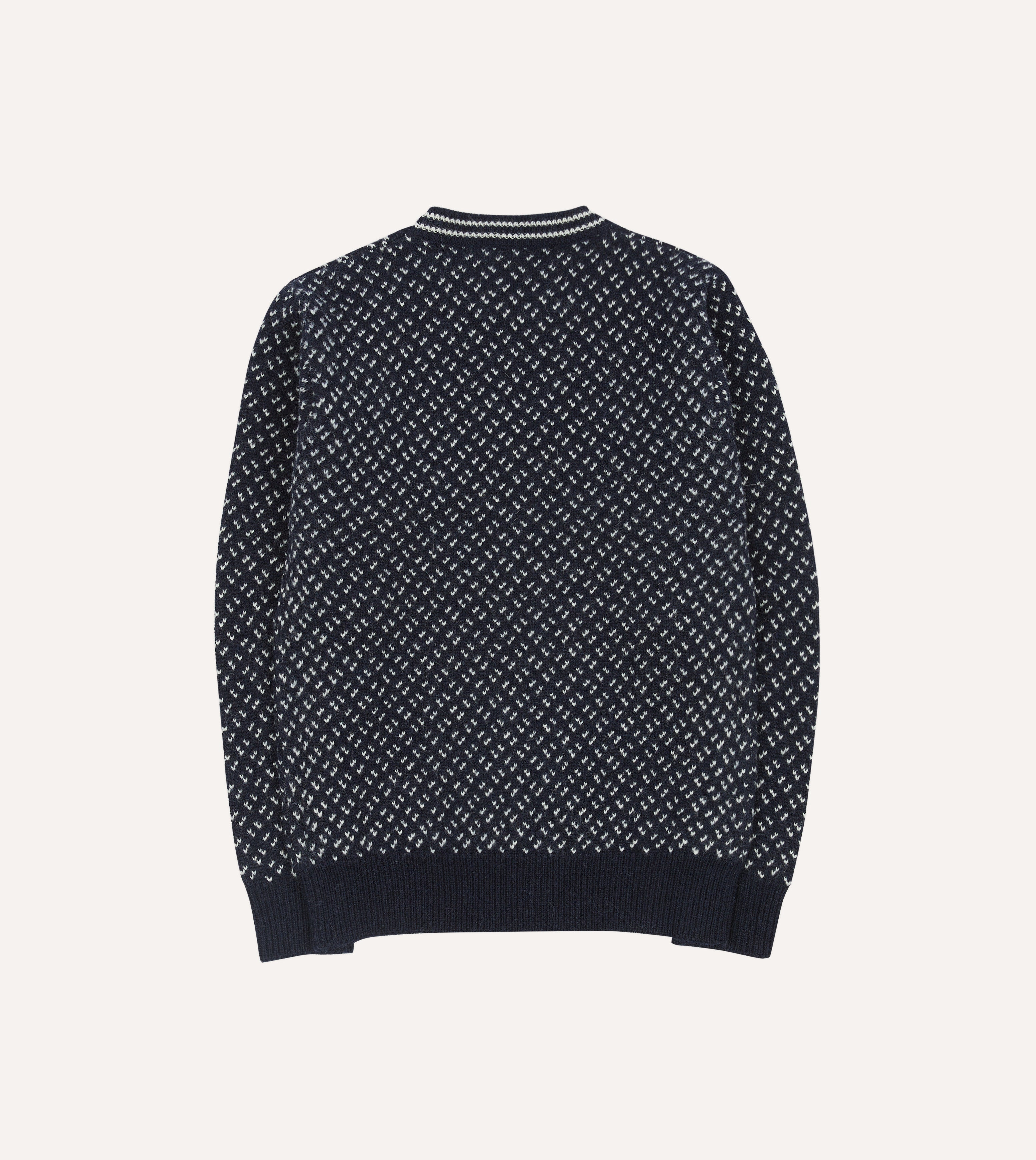 Premium Norwegian Birdseye Wool Alpaca Blend Crew Neck Sweater for Men - Warm Winter Knitwear for Outdoor Adventures & Casual Office Wear