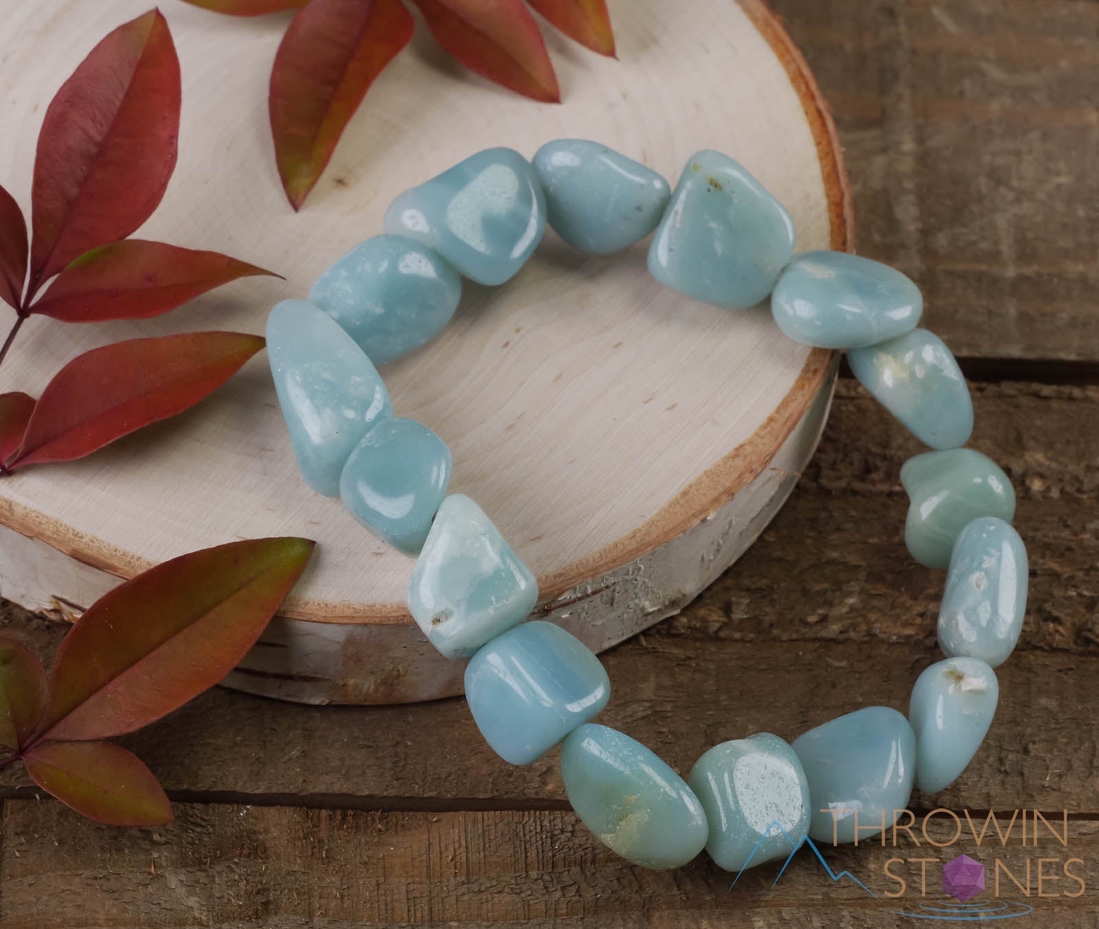 Amazonite Crystal Bracelet - Handmade Healing Stone Beaded Jewelry with Tumbled Beads | Spiritual Healing, Chakra Balancing & Positive Energy Jewelry for Women