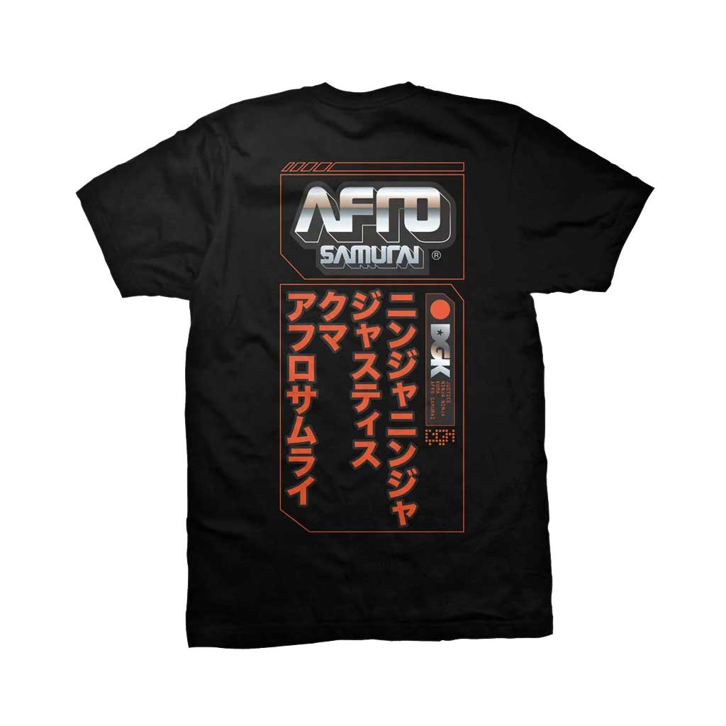 DGK x Afro Samurai Graphic T-Shirt for Men - Black Cotton Tee with Unique Collage Design | Perfect for Streetwear, Anime Fans, and Casual Outfits