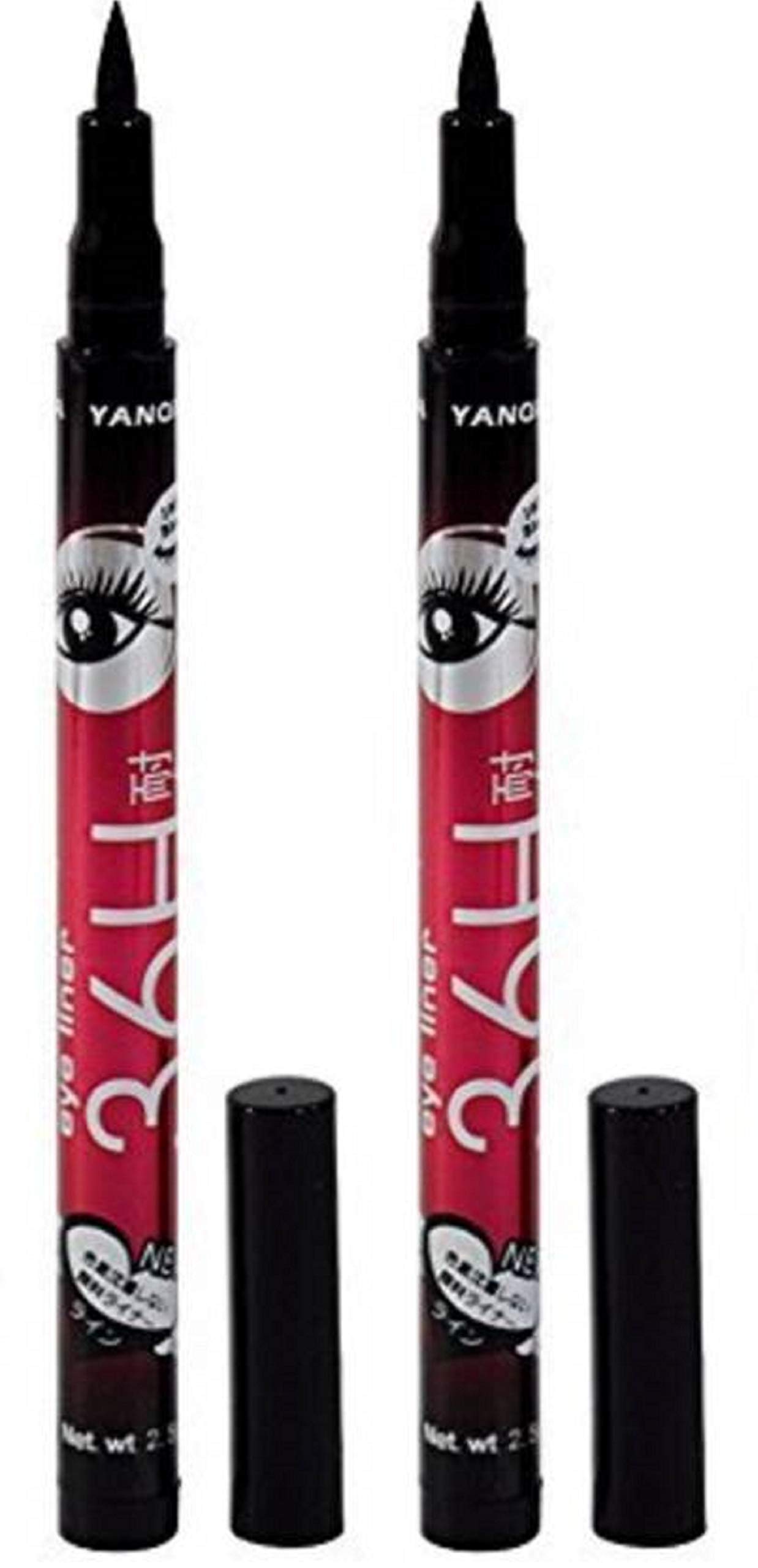 Waterproof Liquid Eyeliner Pencil - Black (2 Pack) | Smudge-Proof, Long-Lasting Makeup for Day & Night Wear | Perfect for Parties, Weddings & Everyday Use