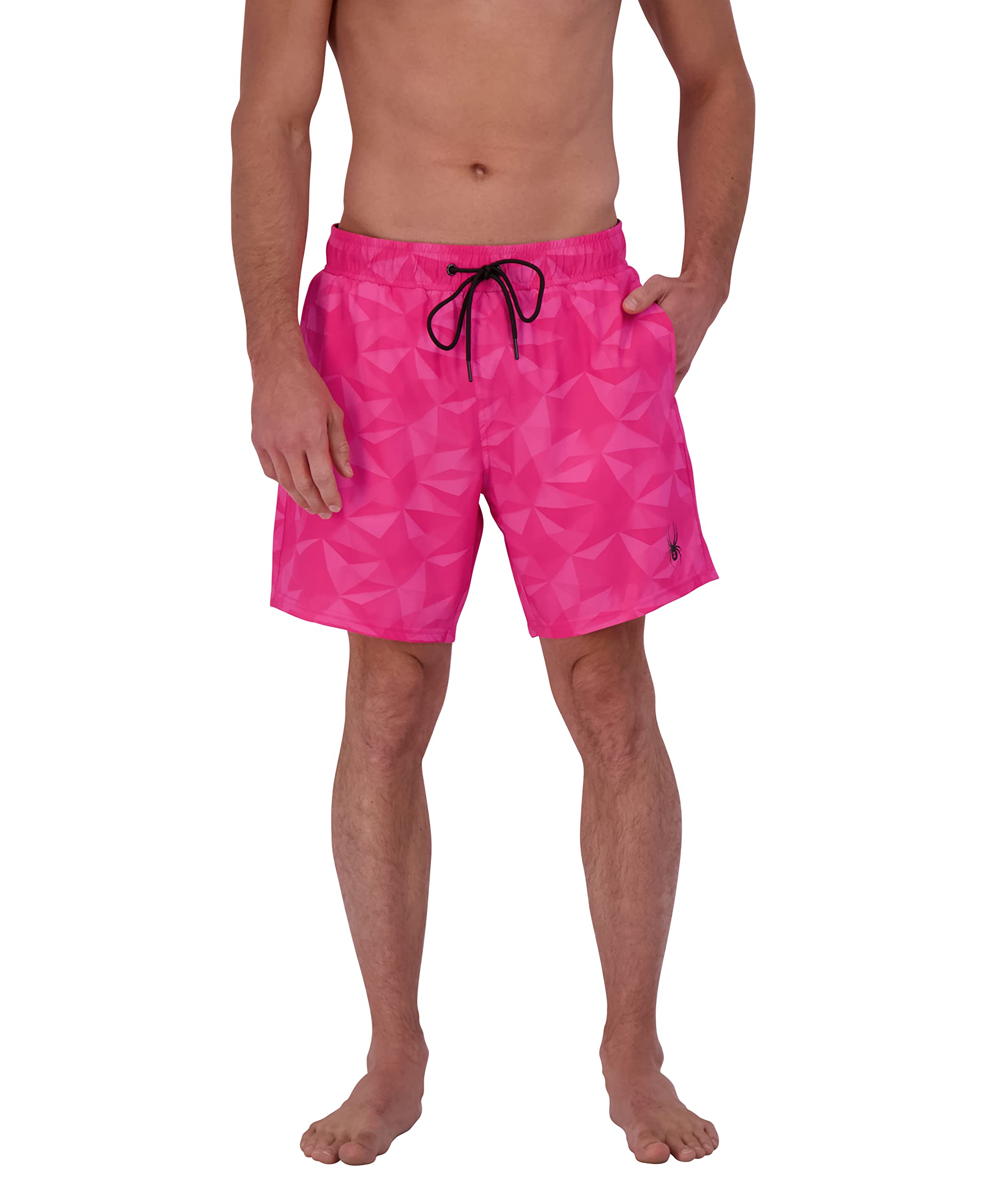 Spyder Men's Quick-Dry Stretch 7-inch Swim Trunks with UPF 50+ Sun Protection, Gym Shorts with Pockets & Mesh Liner - Perfect for Swimming, Beach, Pool & Workout