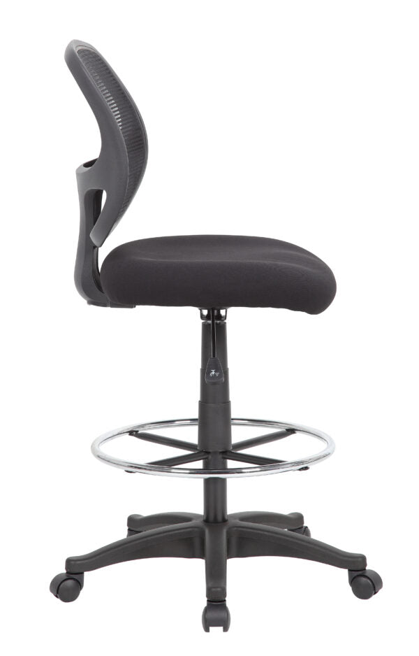 Boss Commercial Grade Mesh Stool with Arms - Heavy Duty Adjustable Bar Stool for Kitchen, Restaurant & Home Use