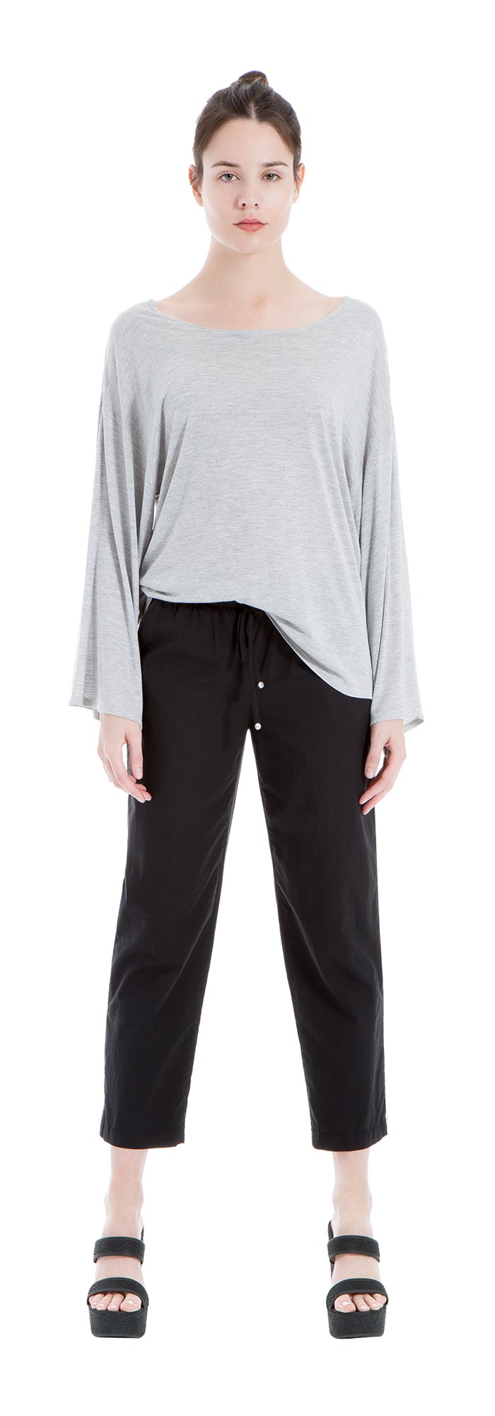 Max Studio Heather Jersey Top - Women's Soft Stretch V-Neck Casual T-Shirt for Everyday Wear, Work & Outfits