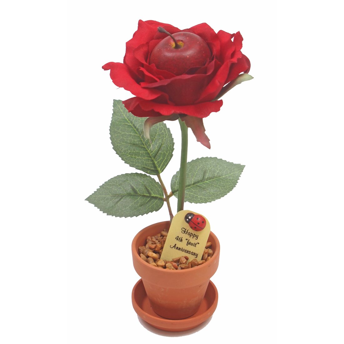 JustPaperRoses 4th Year Fruit Wedding Anniversary Gift - Romantic Paper Roses for 1st to 20th, 25th & 50th Anniversary Celebrations - Perfect for Couples, Home Decor & Romantic Surprises