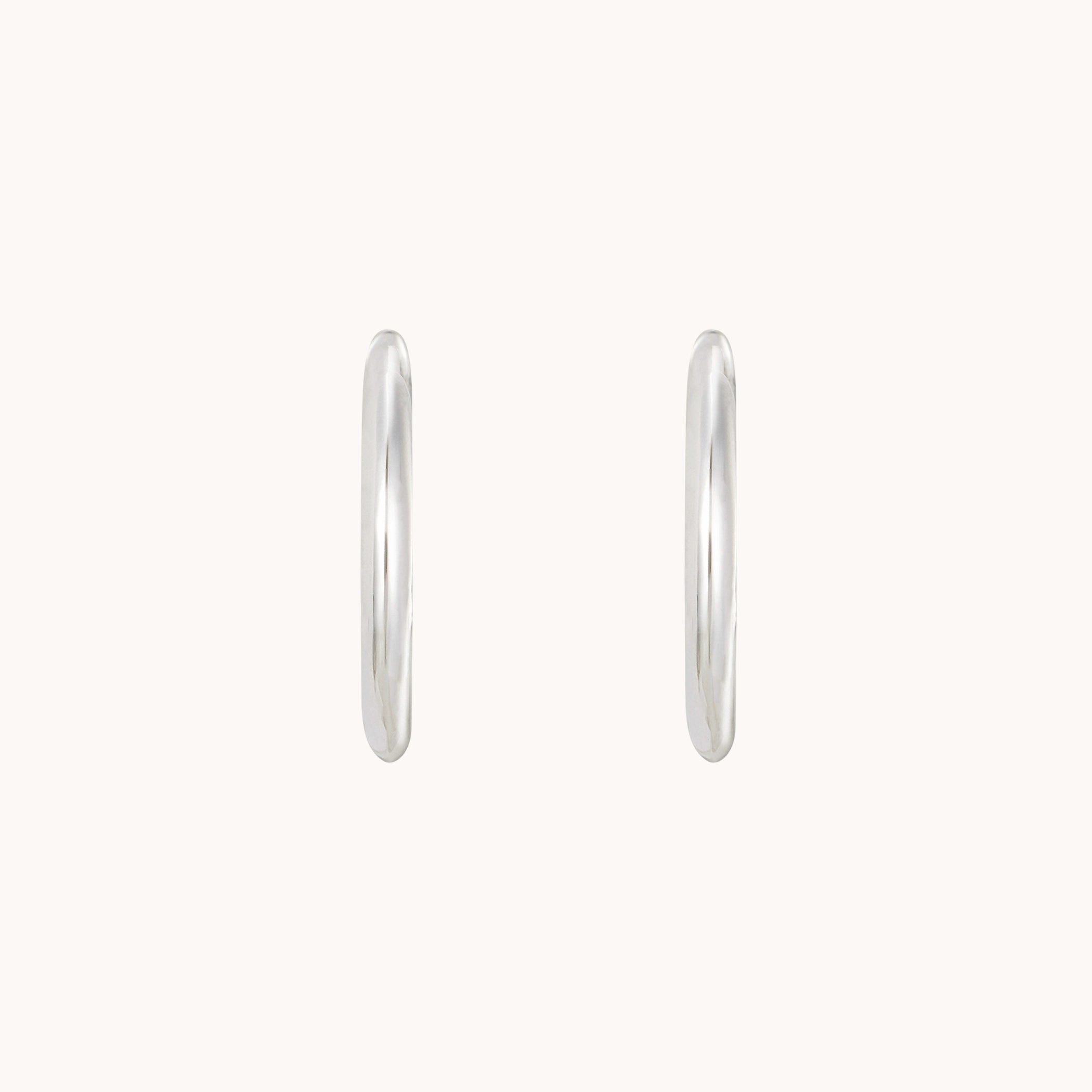 Perfect Medium Everyday Hoop Earrings in Silver - Stylish & Versatile for Work, Date Night & Casual Outings
