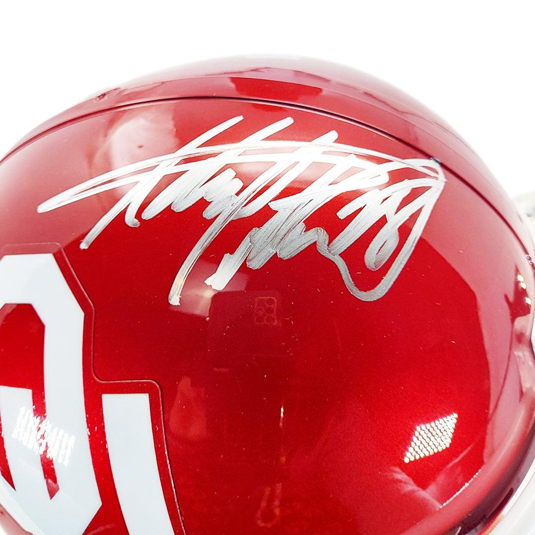 Authentic Adrian Peterson Signed Oklahoma Sooners Full Size Football Helmet with Beckett COA - Perfect for Collectors, Sports Memorabilia Displays & Sooners Fans