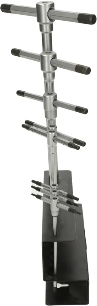 KS TOOLS 158.5111 8-Piece T-Handle Hex Key Set - Durable 6-Sided Screwdriver Wrench Kit for DIY & Professional Repairs - Perfect for Home Improvement, Automotive & Furniture Assembly