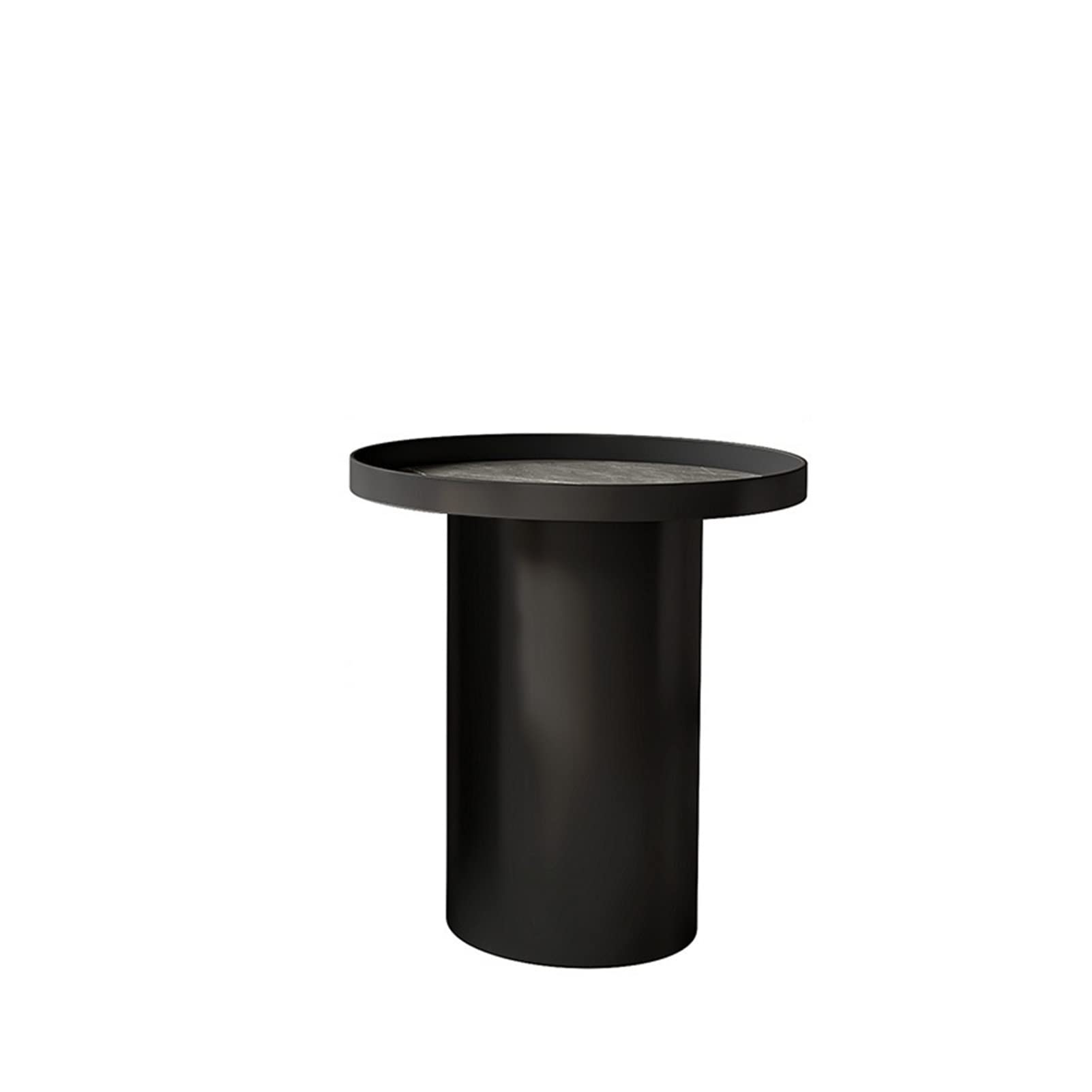 Modern Minimalist Round Coffee Table - Small Side Table for Living Room & Apartment, Simple Design, Black | Perfect for Small Spaces, Sofa Side, Bedroom Accent