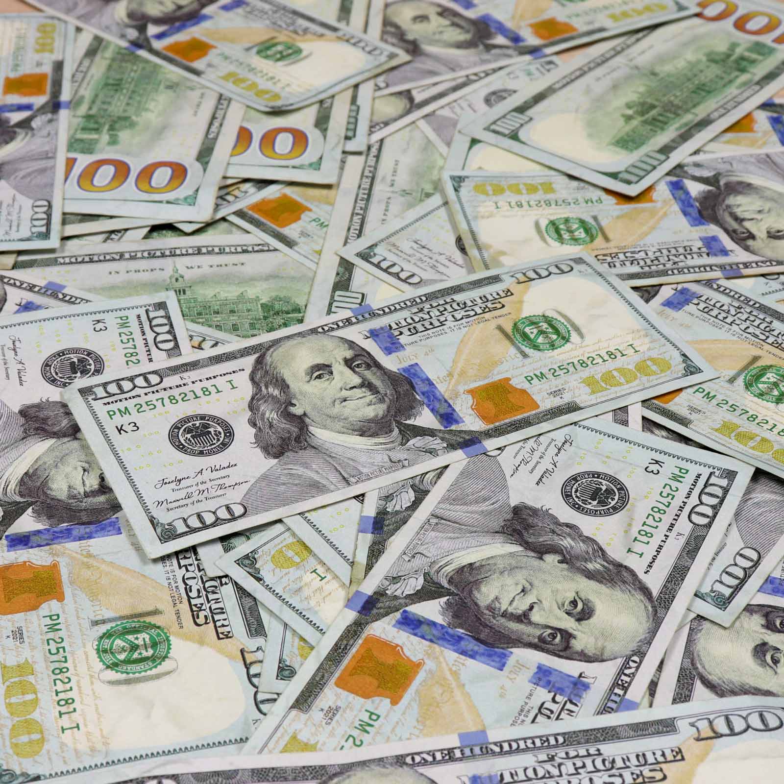 $500,000 RealAged™ Full Print New Series Stacks - Realistic Prop Money for Movies, Photography & Educational Use