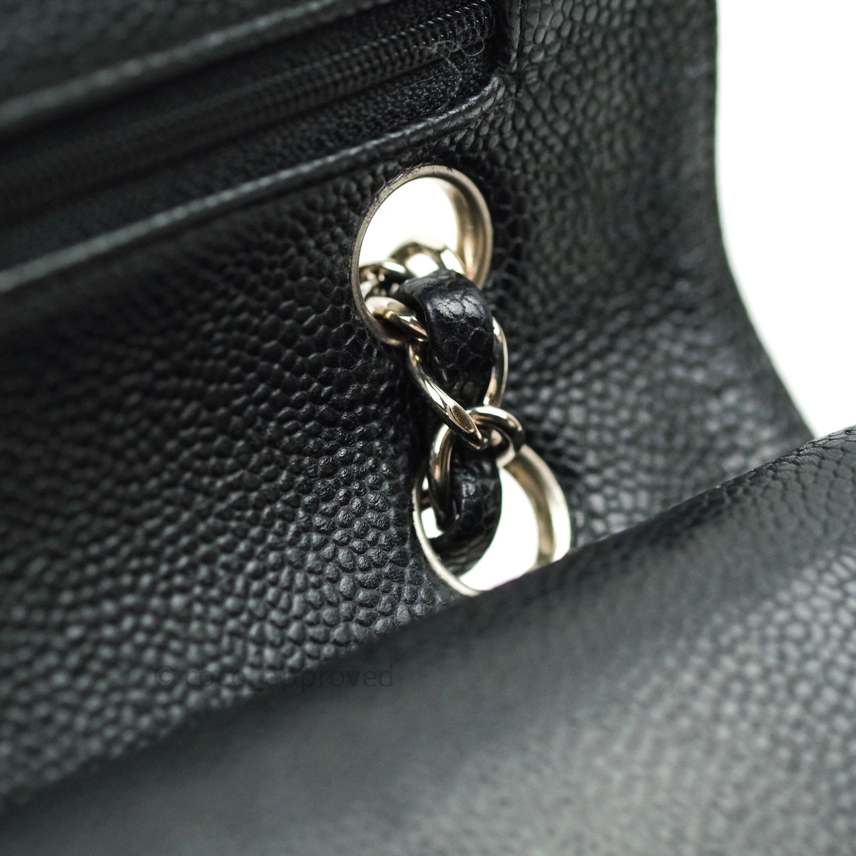 Chanel Classic Medium Double Flap Bag Black Caviar Leather with Silver Hardware - Luxury Shoulder Bag for Women, Perfect for Work, Evening Events & Special Occasions
