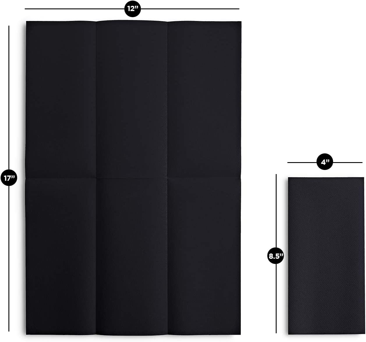 JINYUDOME 100-Pack Premium Black Disposable Hand Towels - Soft Linen Feel Napkins for Restaurants, Parties, and Home Use
