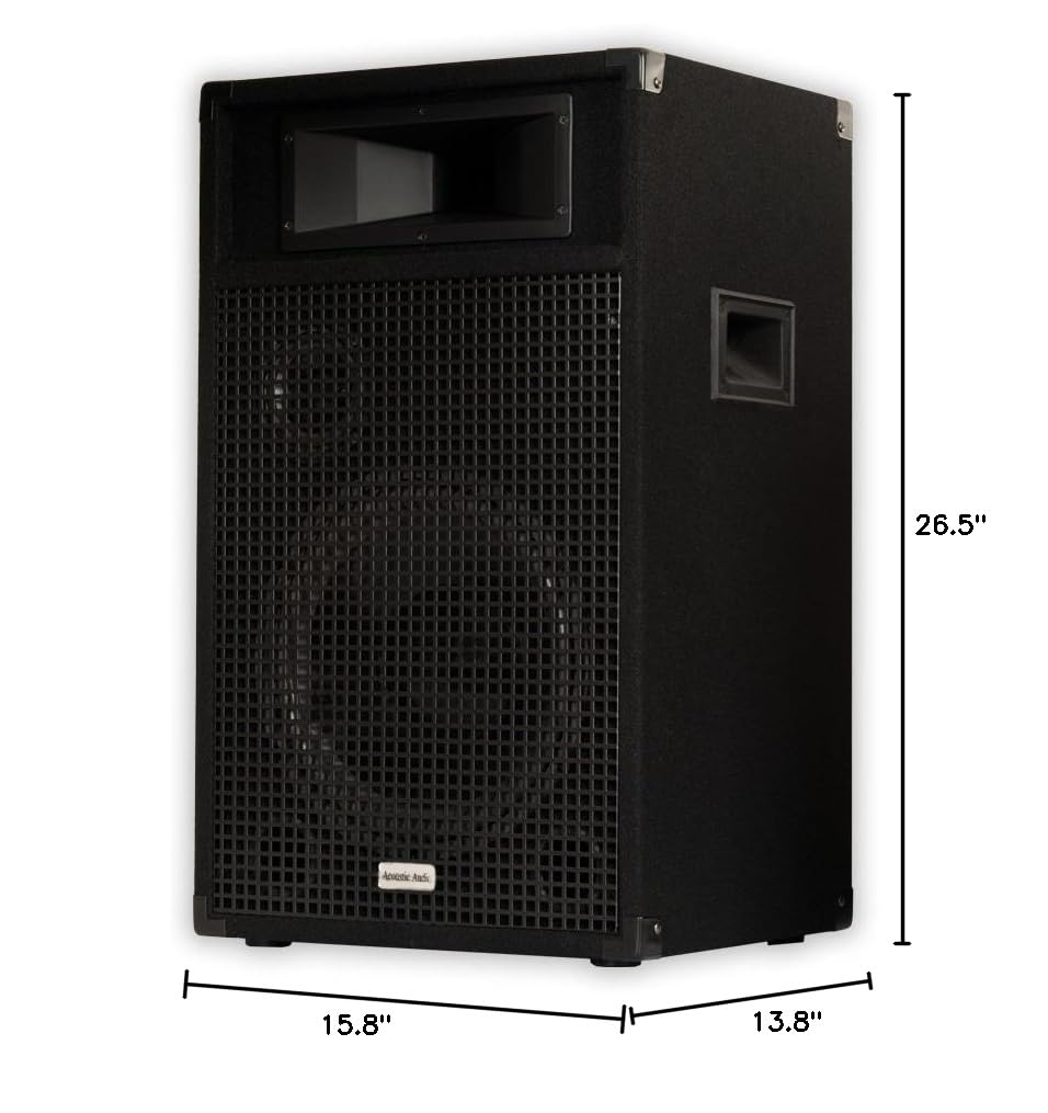 Acoustic Audio BR12 Professional DJ 12 Inch 1000 Watt PA Monitor Speaker - Perfect for Live Performances, Parties & Studio Monitoring
